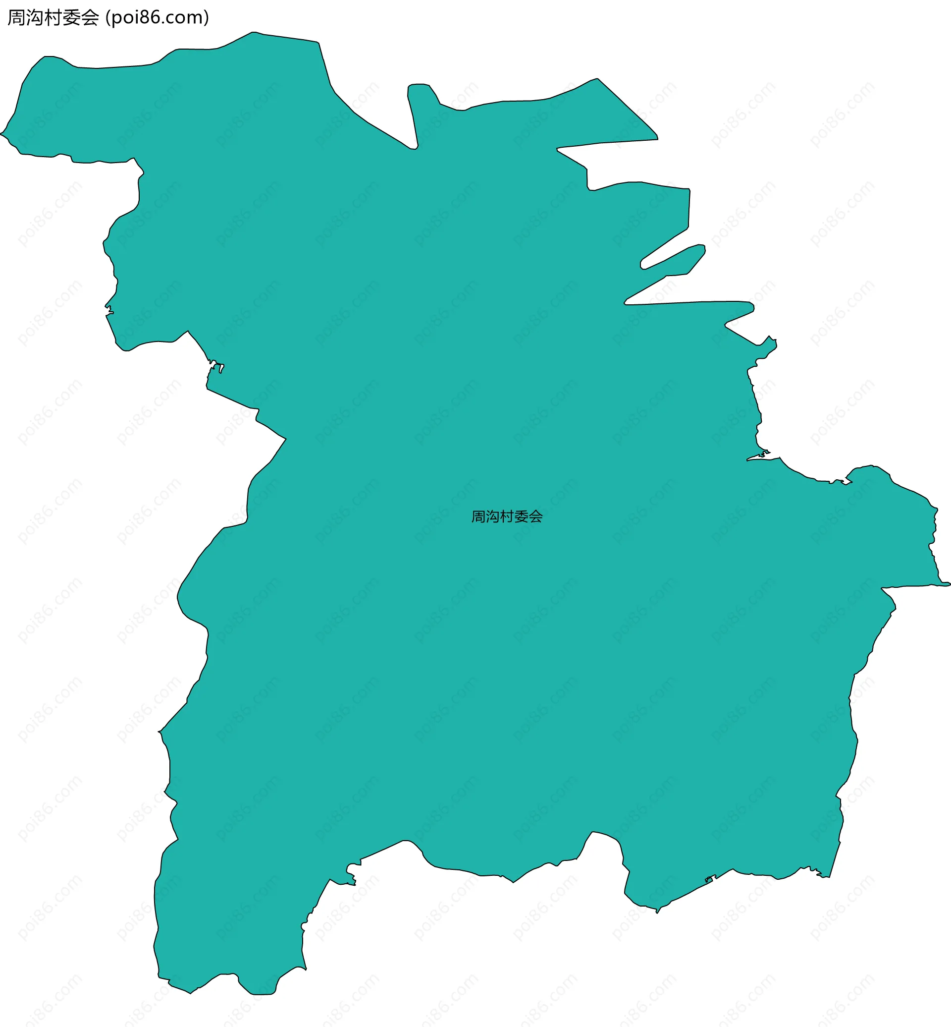 周沟村委会边界地图