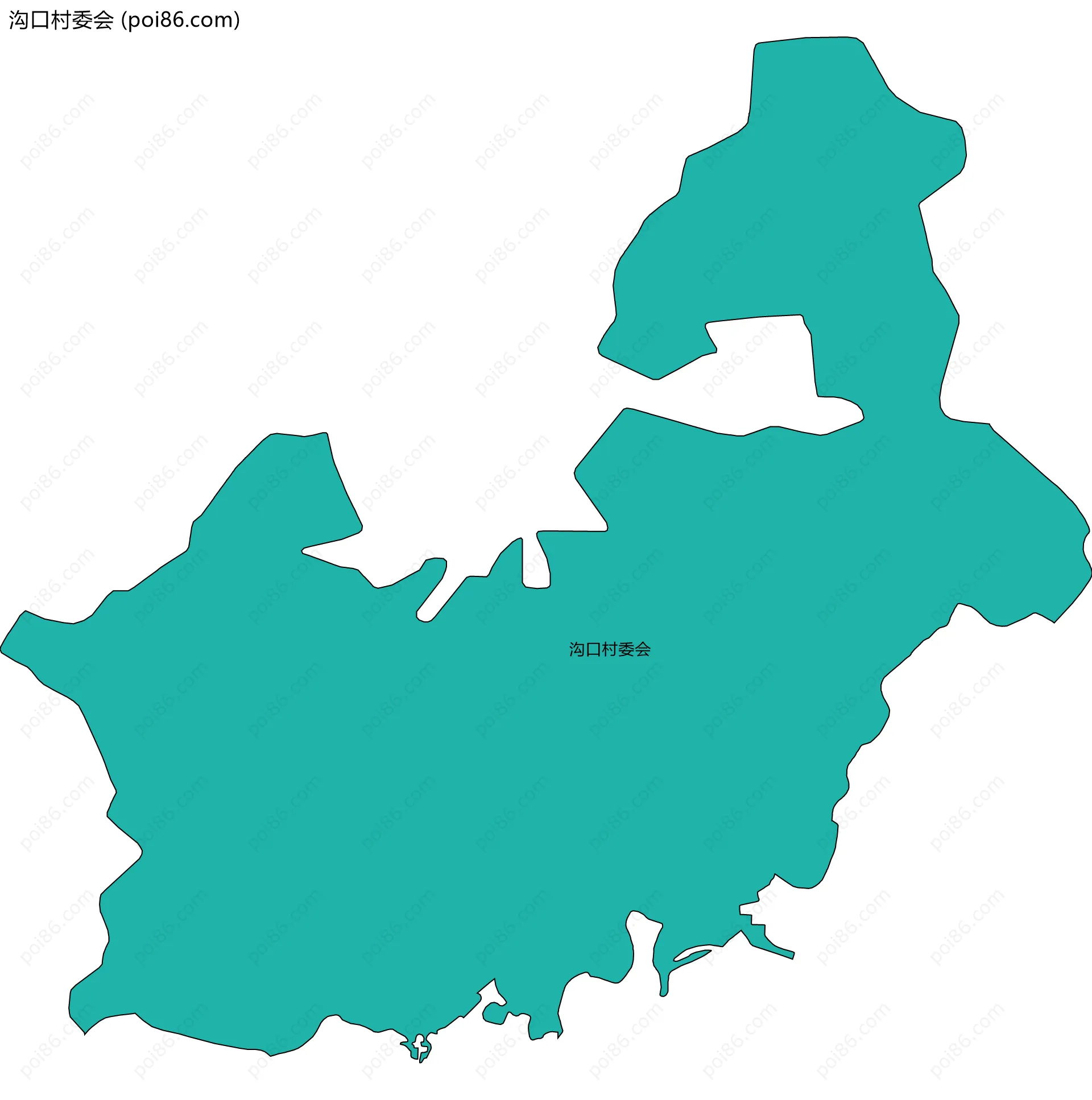 沟口村委会边界地图