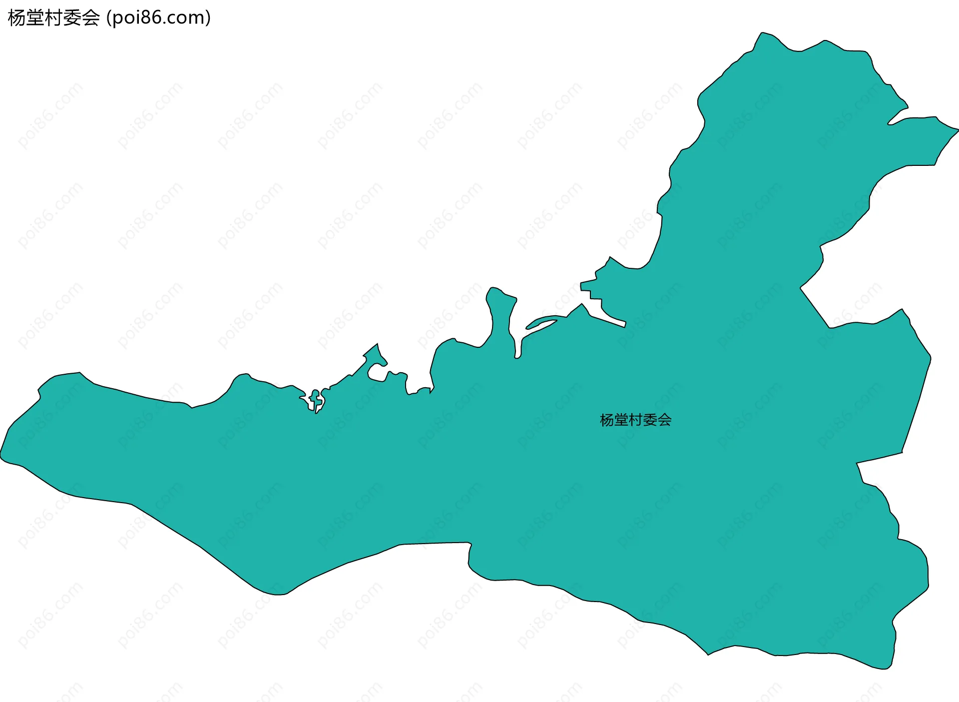 杨堂村委会边界地图
