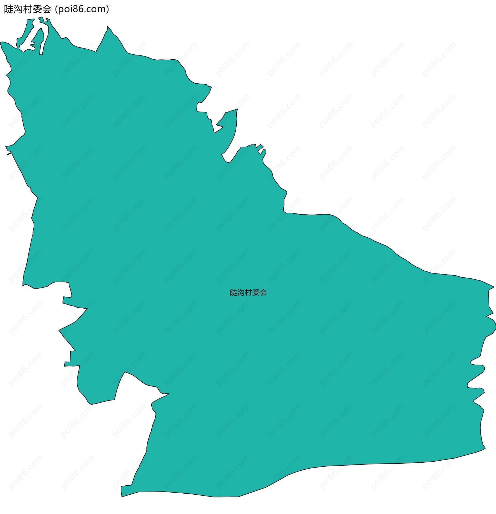 陡沟村委会边界地图