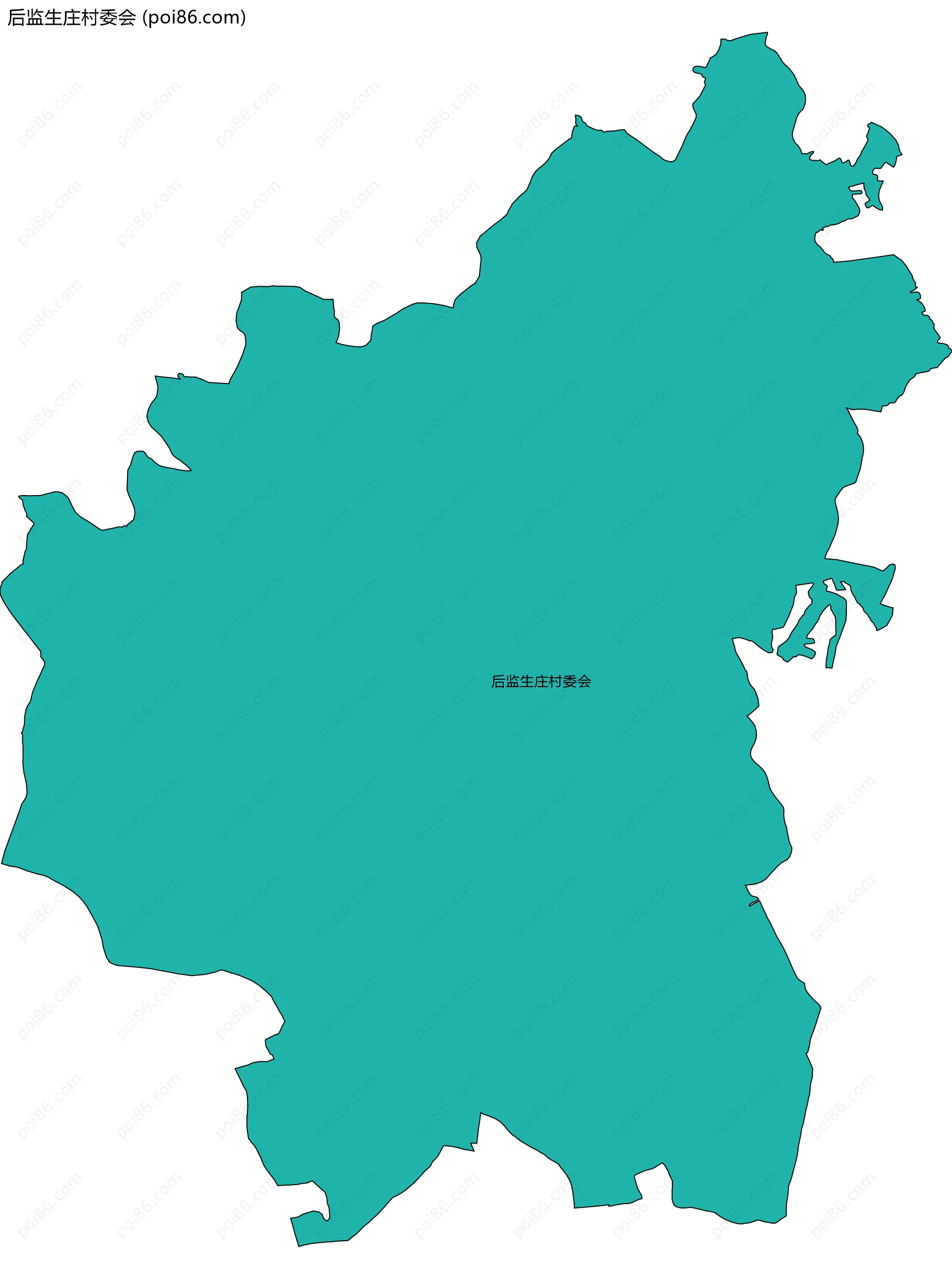 后监生庄村委会边界地图