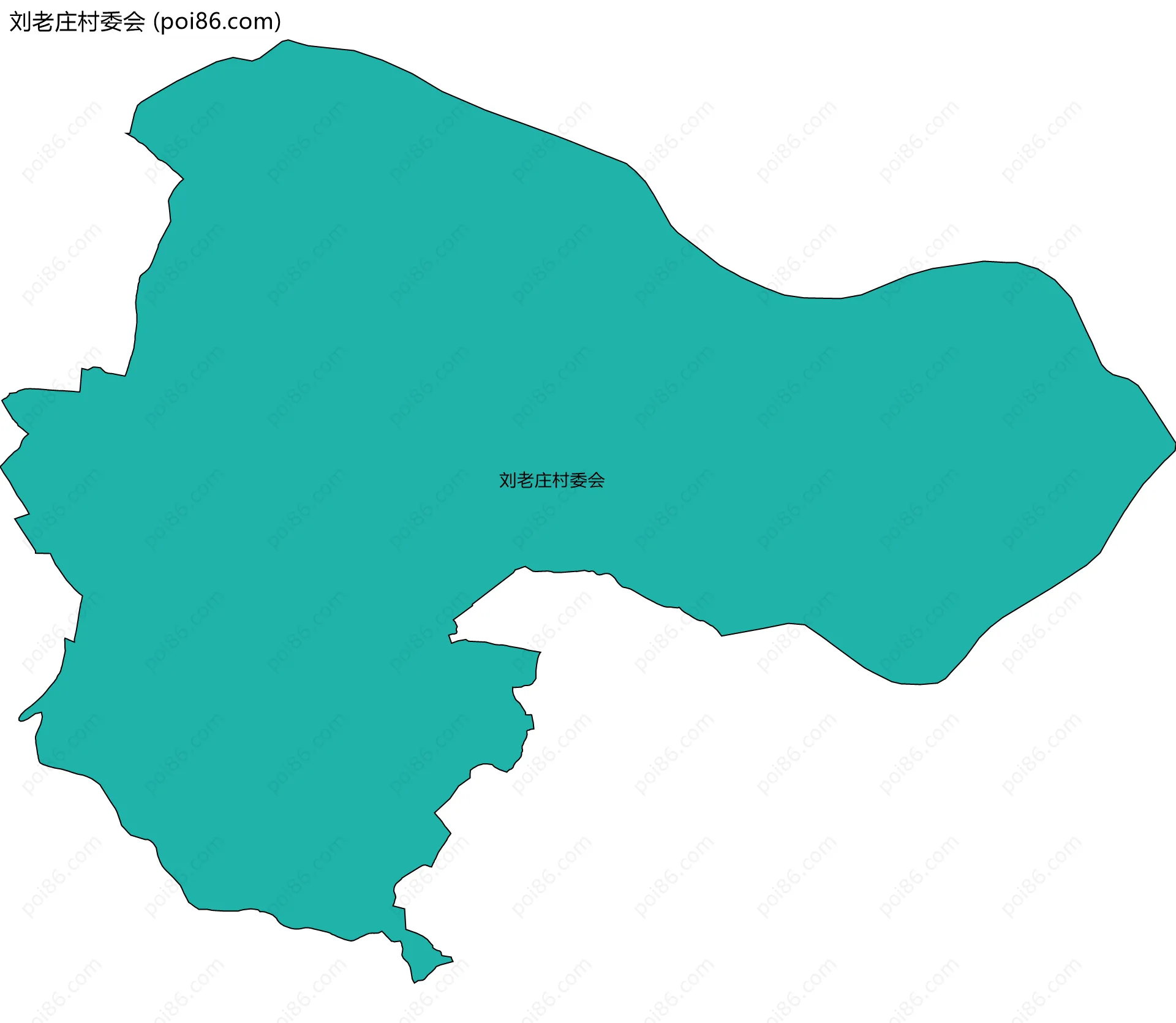 刘老庄村委会边界地图