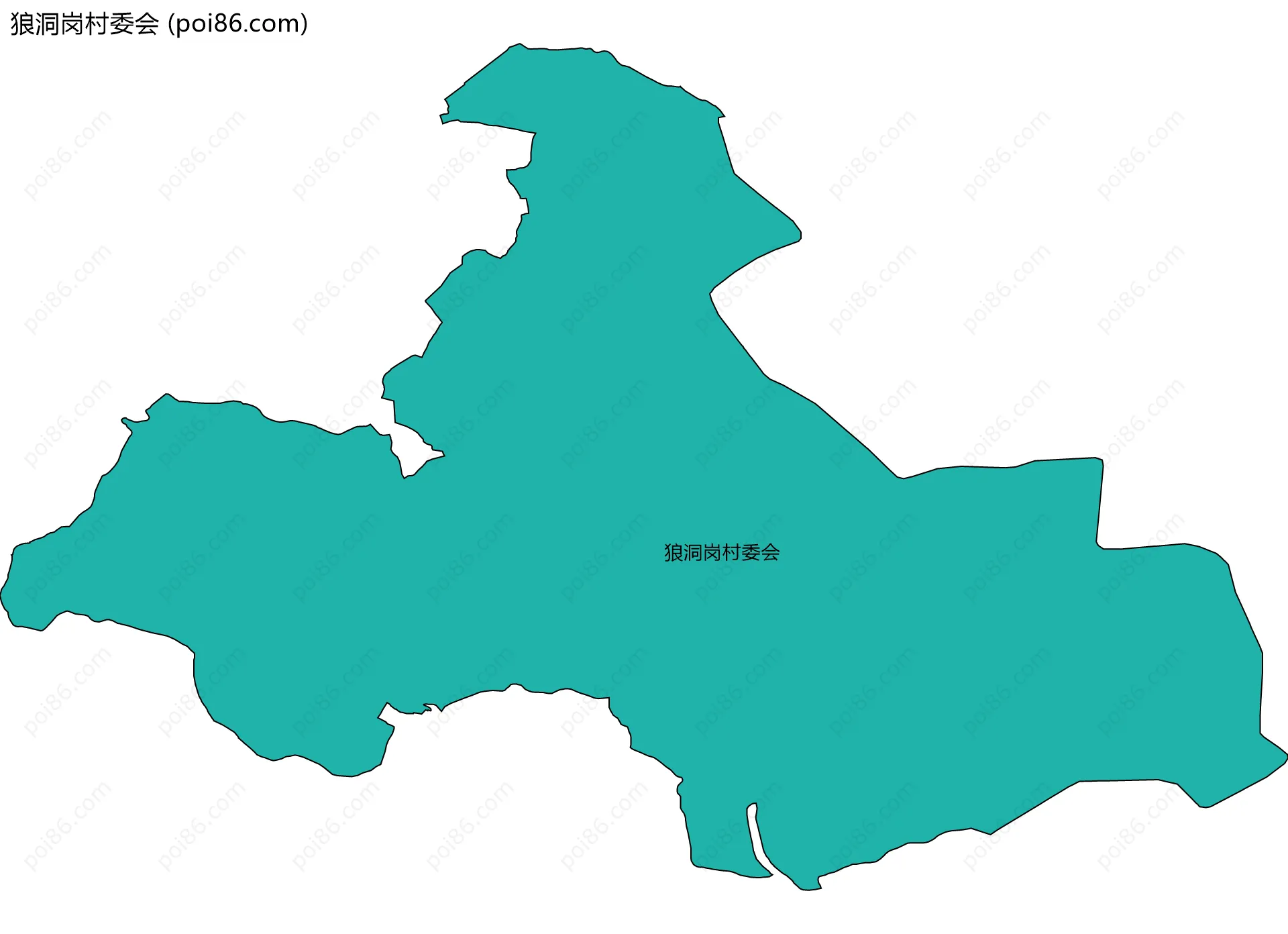 狼洞岗村委会边界地图