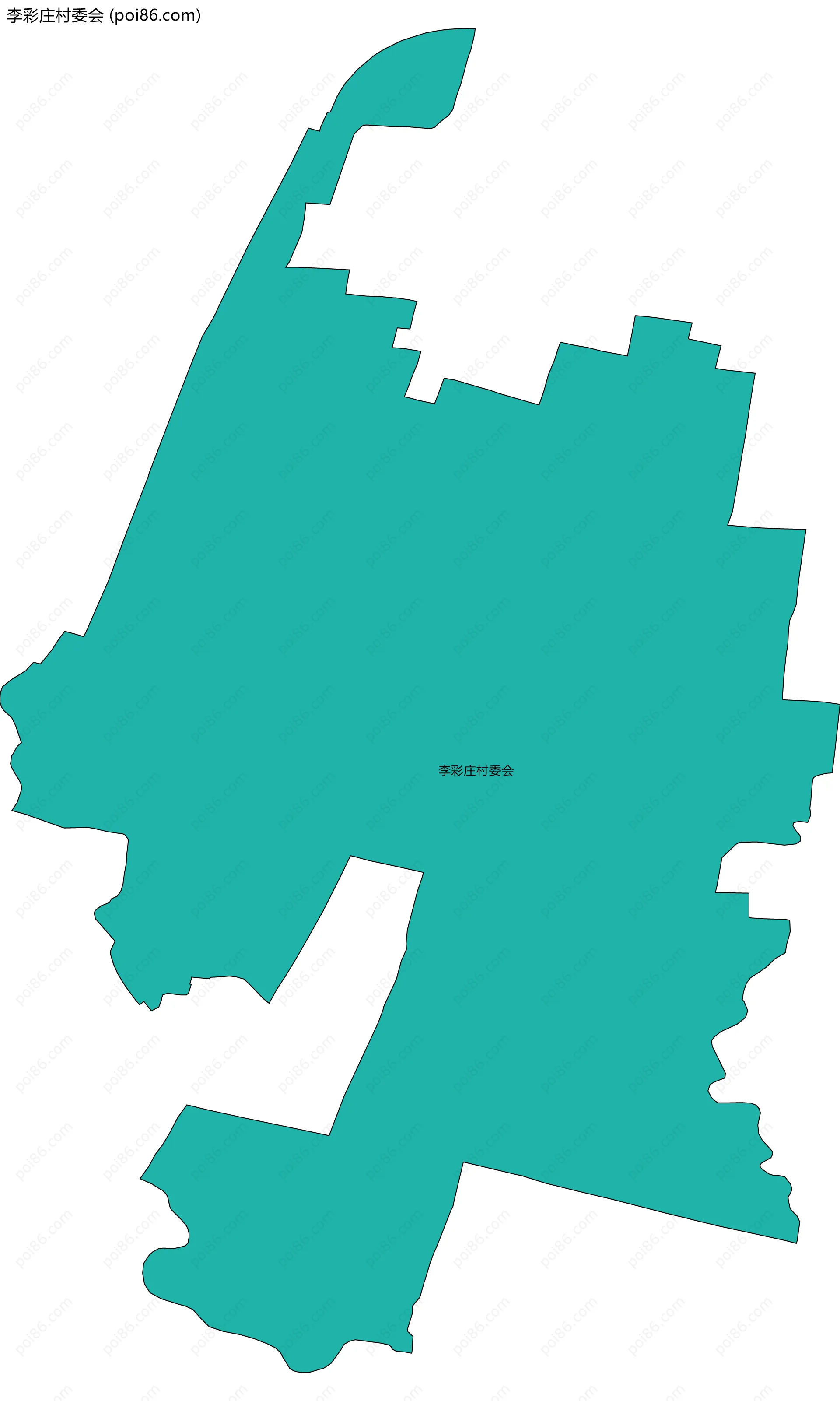 李彩庄村委会边界地图
