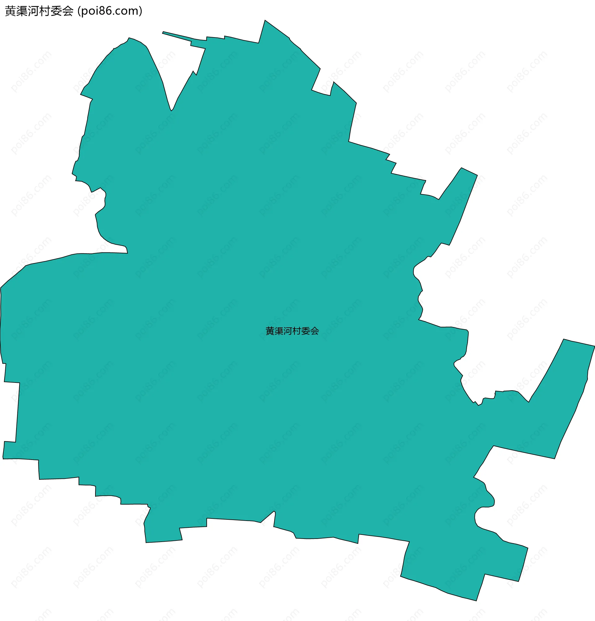 黄渠河村委会边界地图