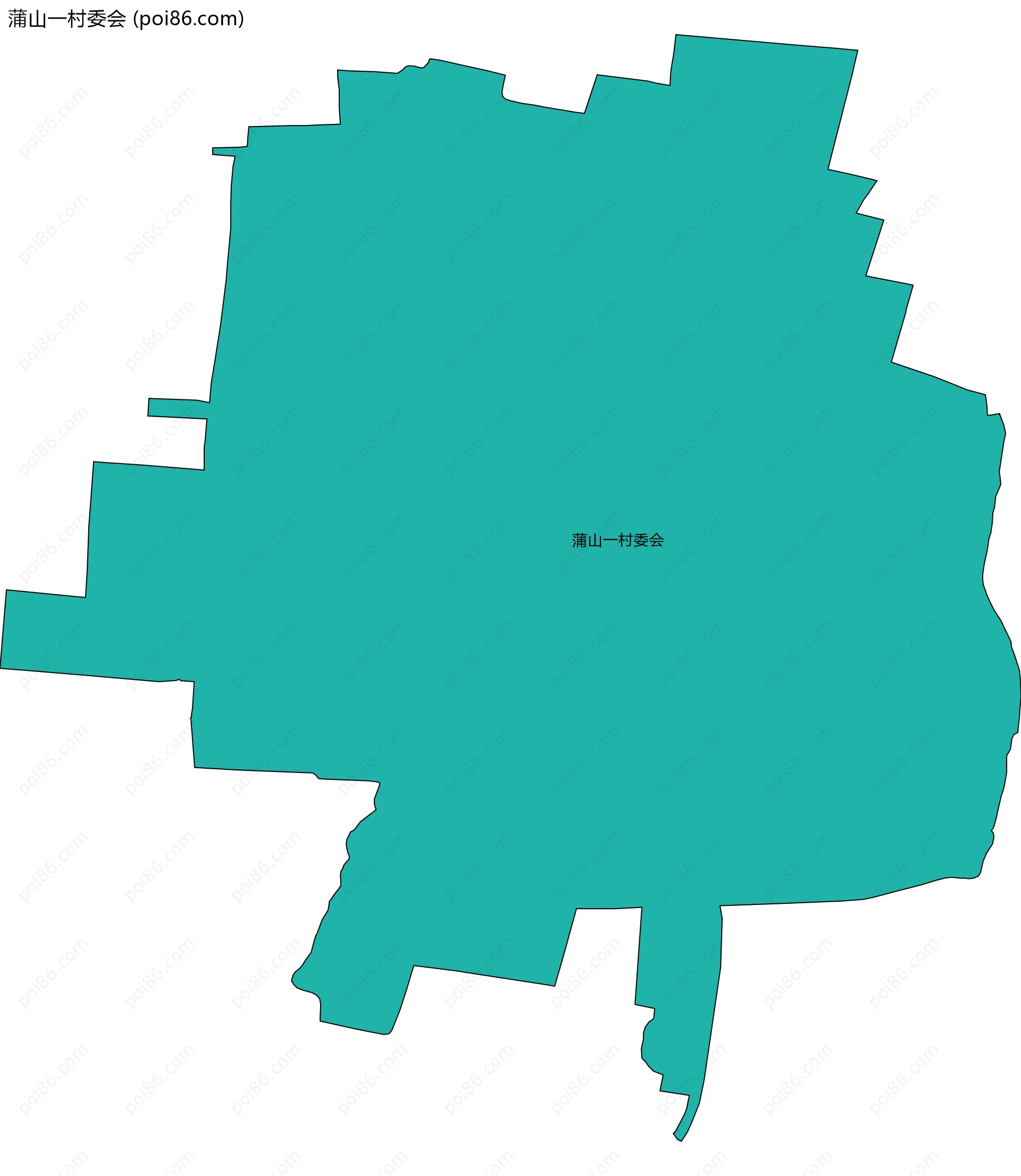蒲山一村委会边界地图