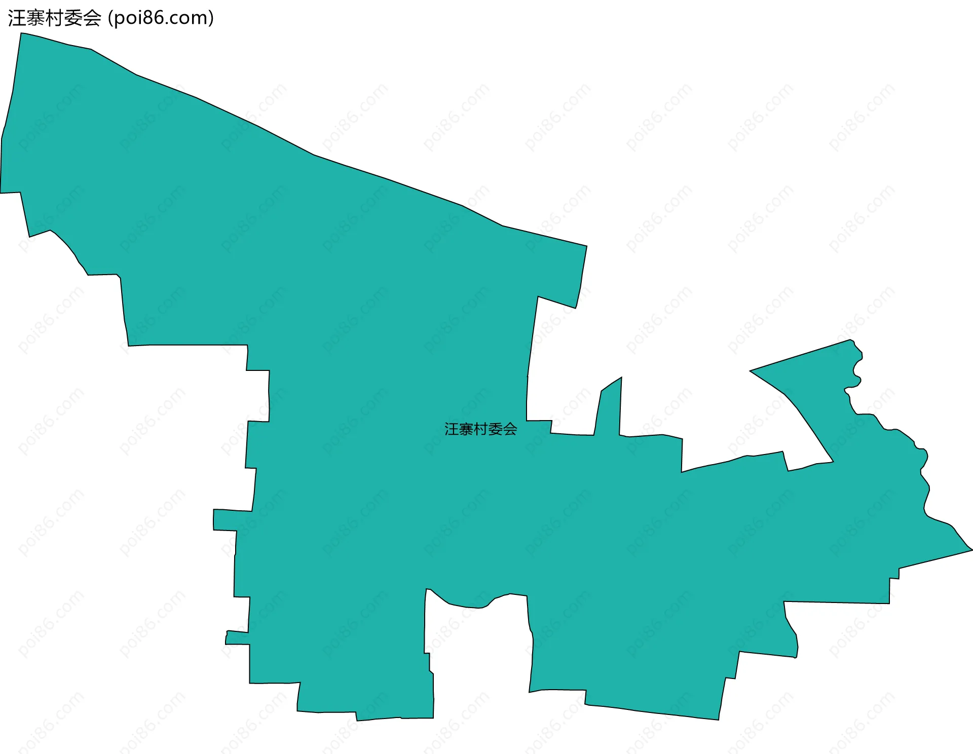 汪寨村委会边界地图