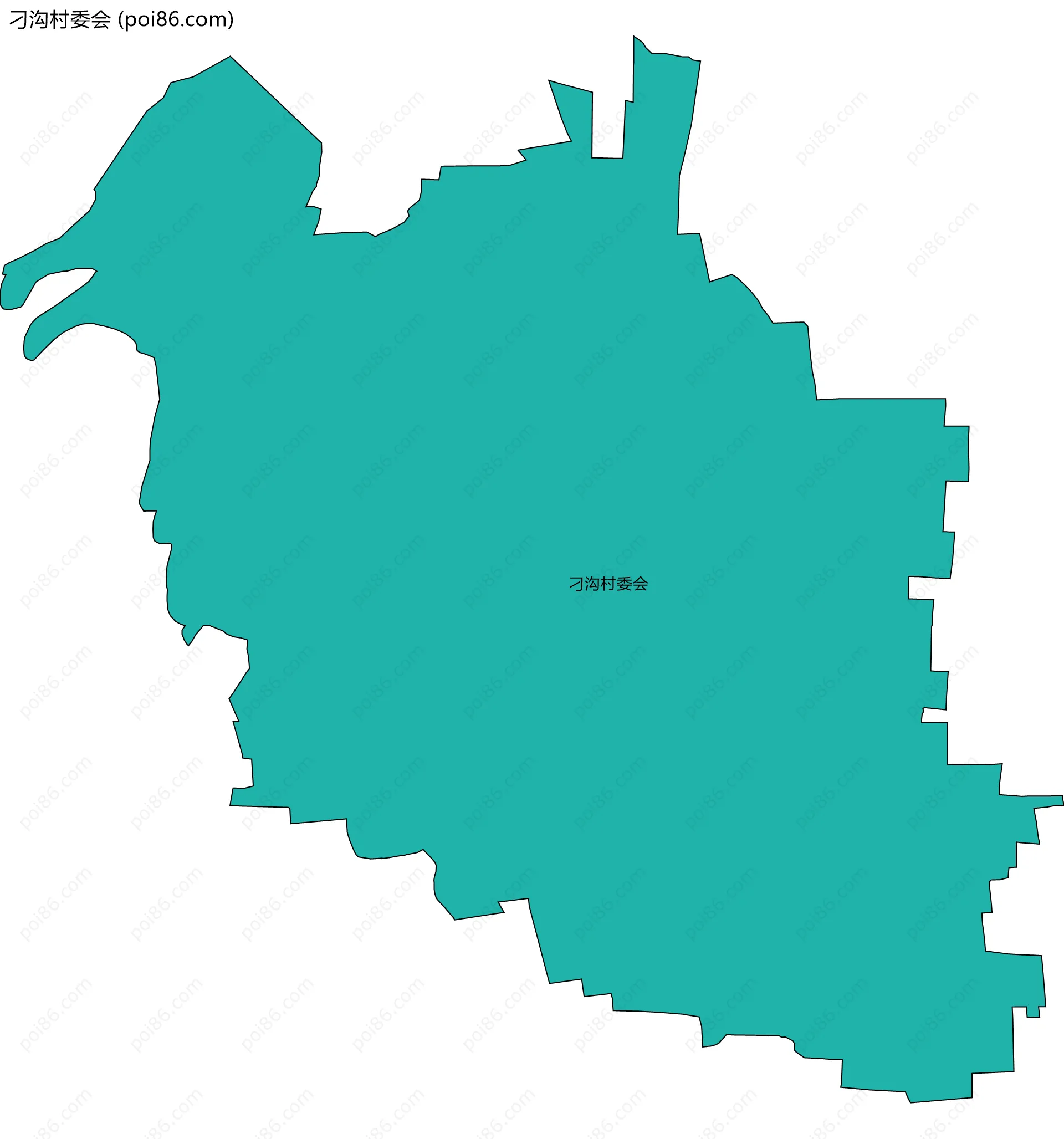 刁沟村委会边界地图