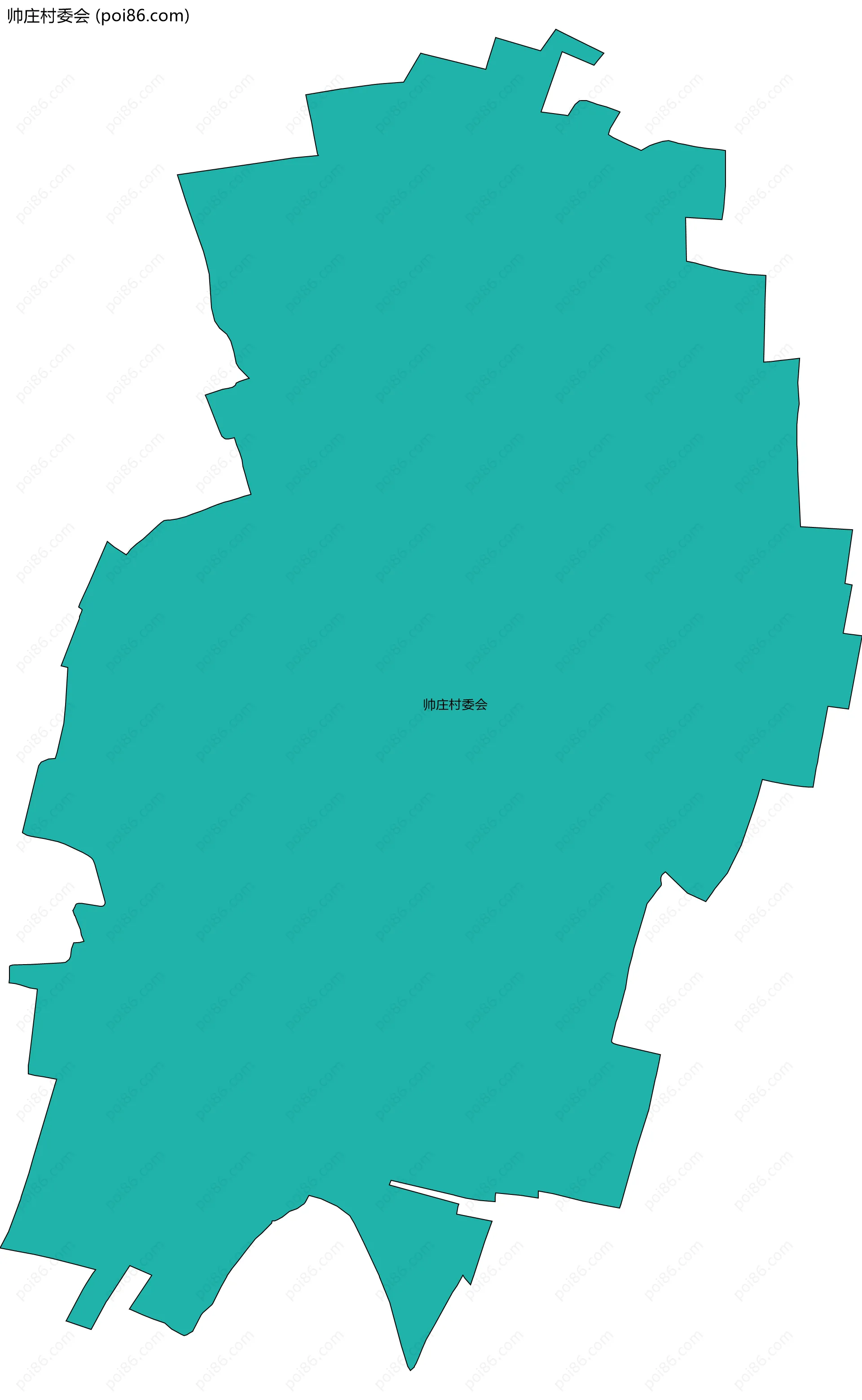 帅庄村委会边界地图