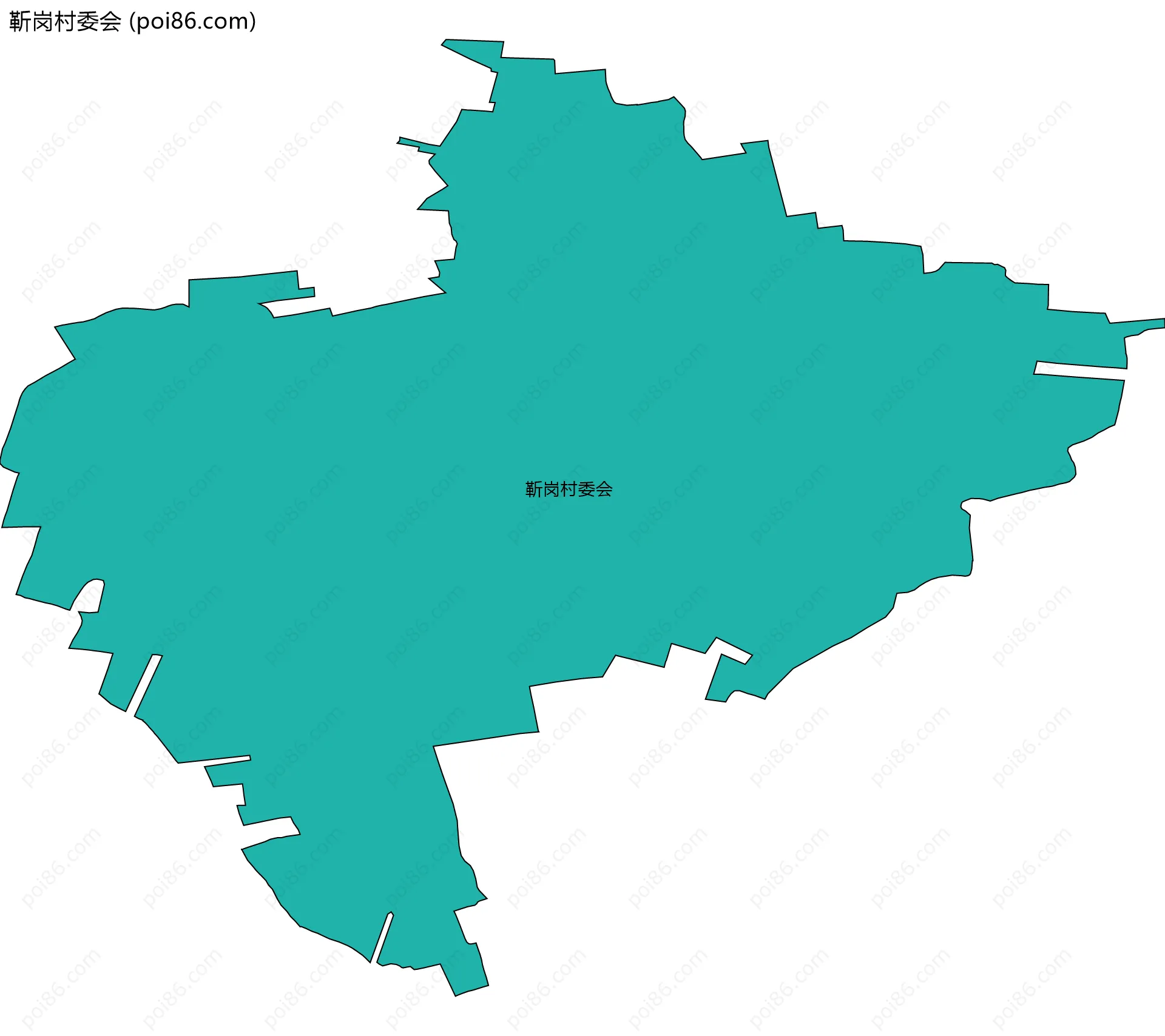 靳岗村委会边界地图