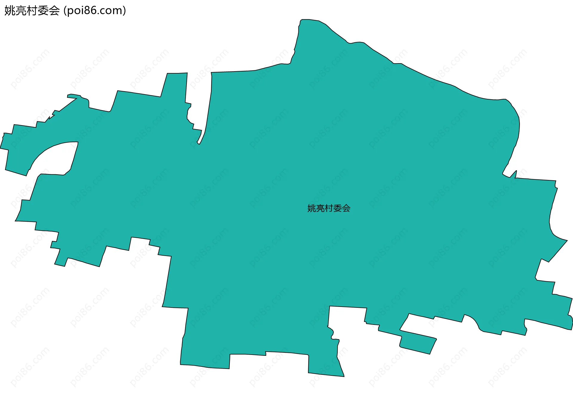 姚亮村委会边界地图