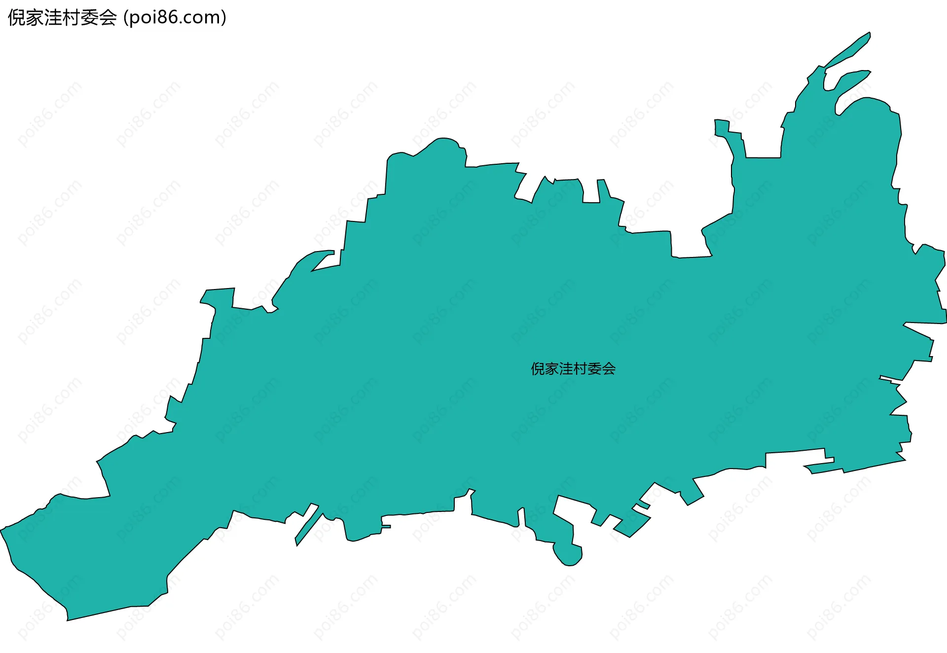 倪家洼村委会边界地图