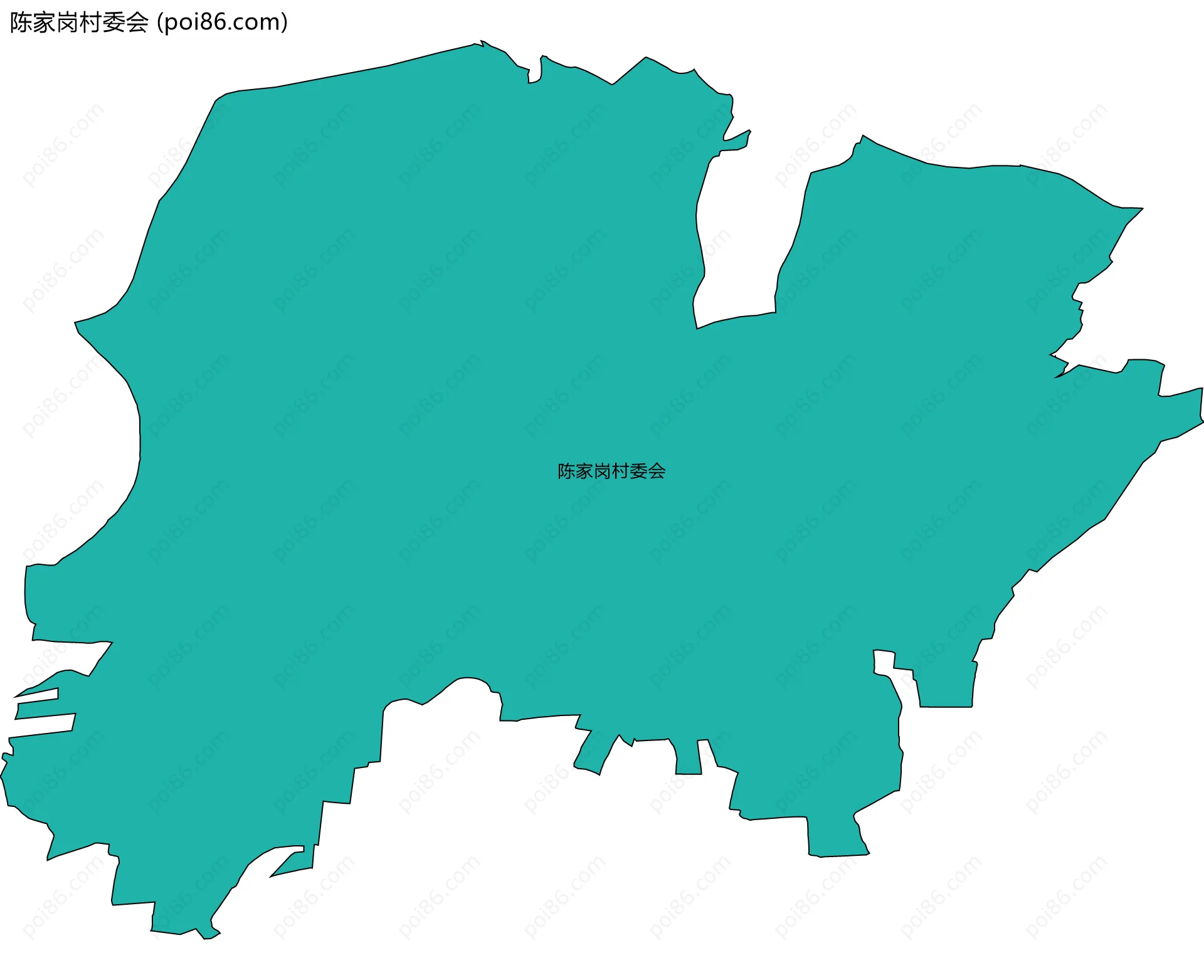 陈家岗村委会边界地图