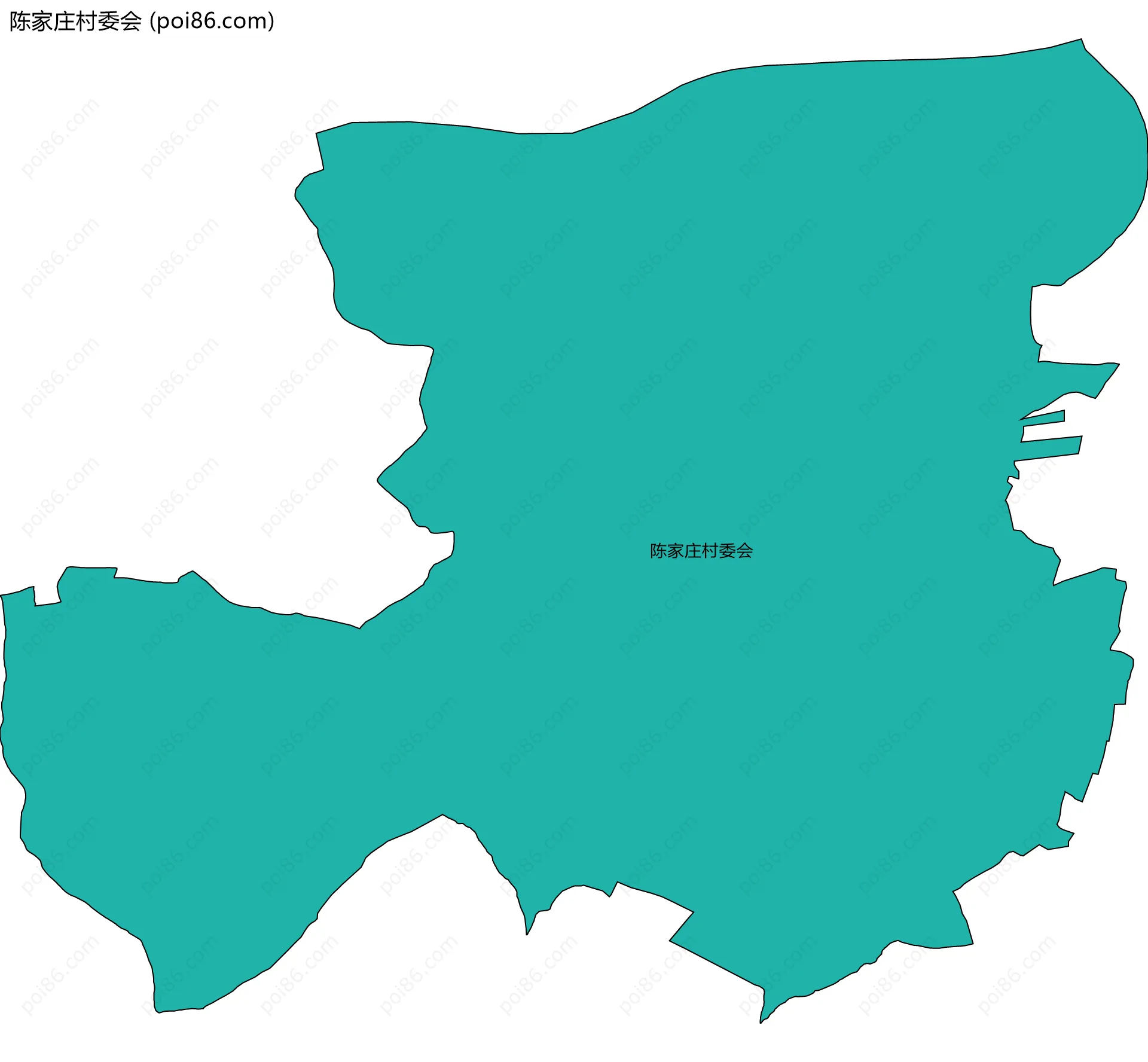 陈家庄村委会边界地图