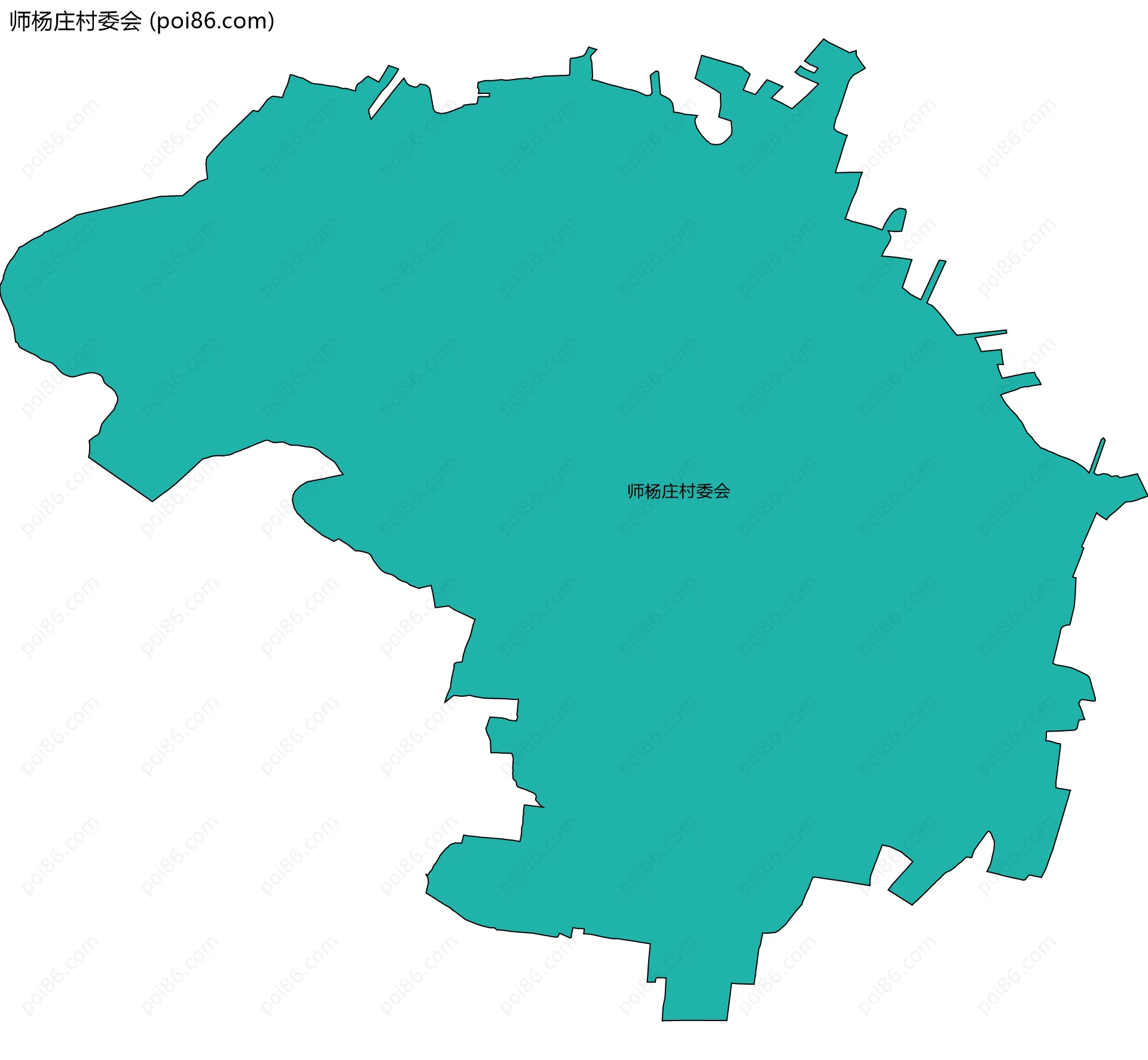 师杨庄村委会边界地图