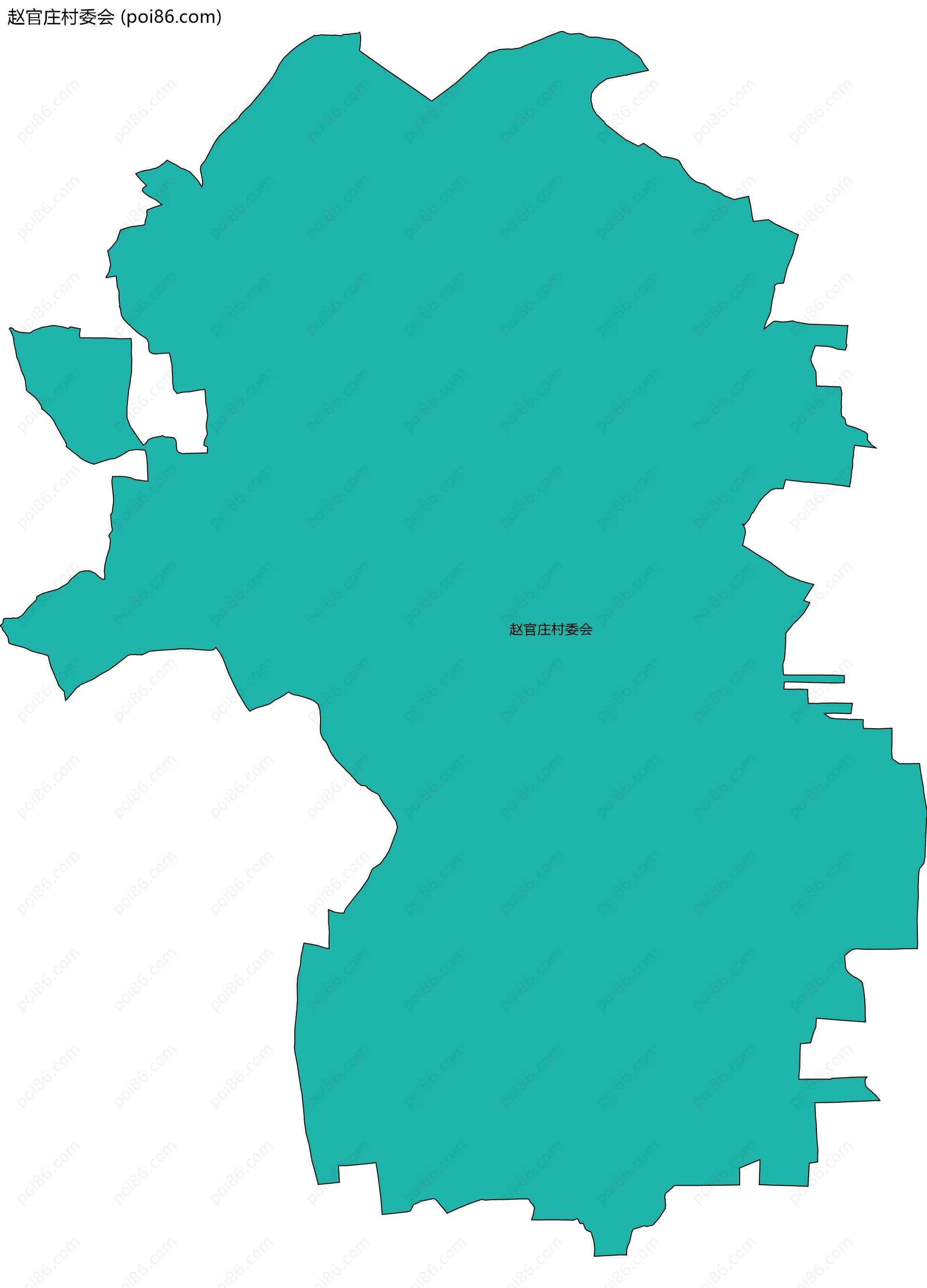 赵官庄村委会边界地图