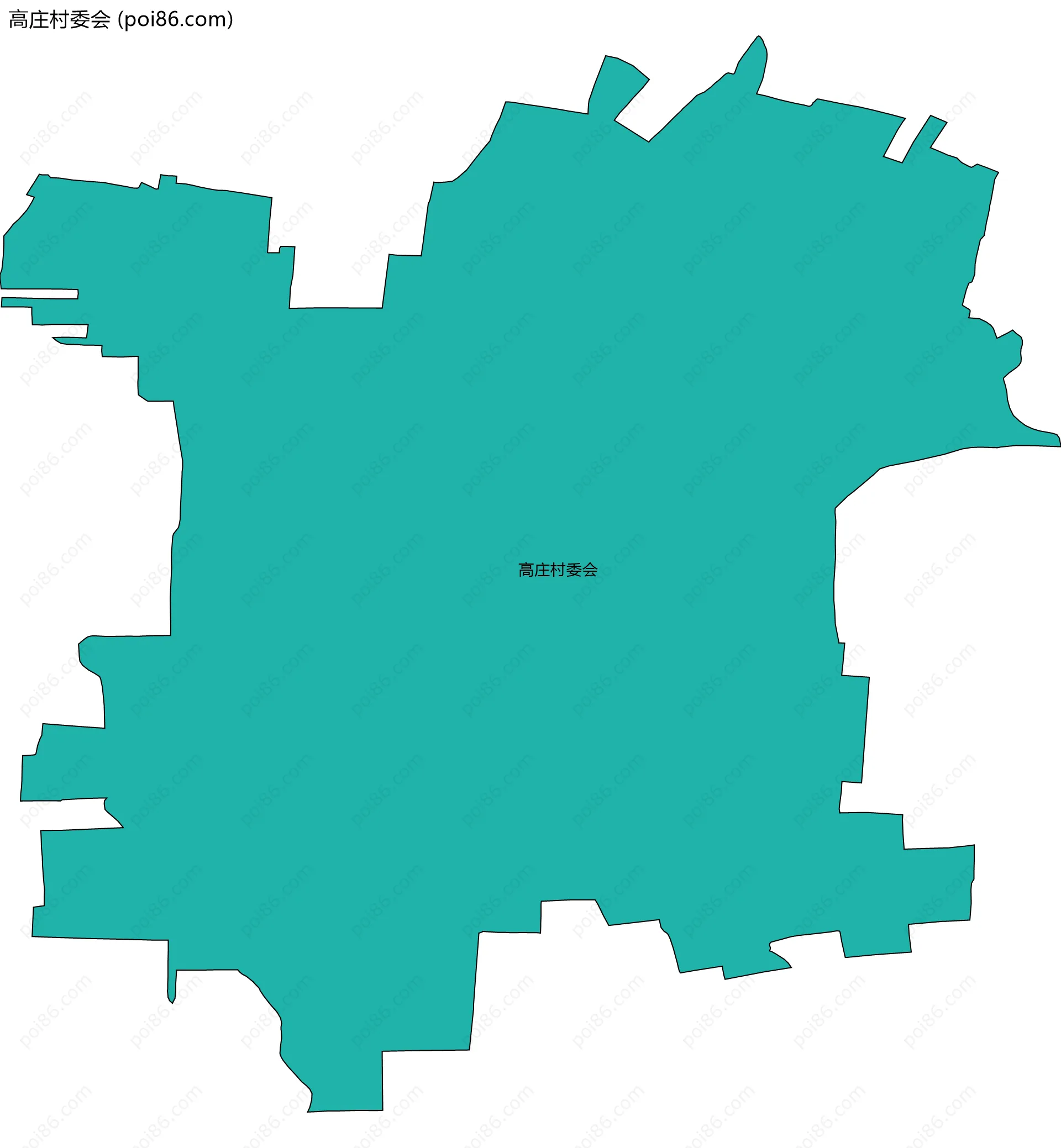 高庄村委会边界地图