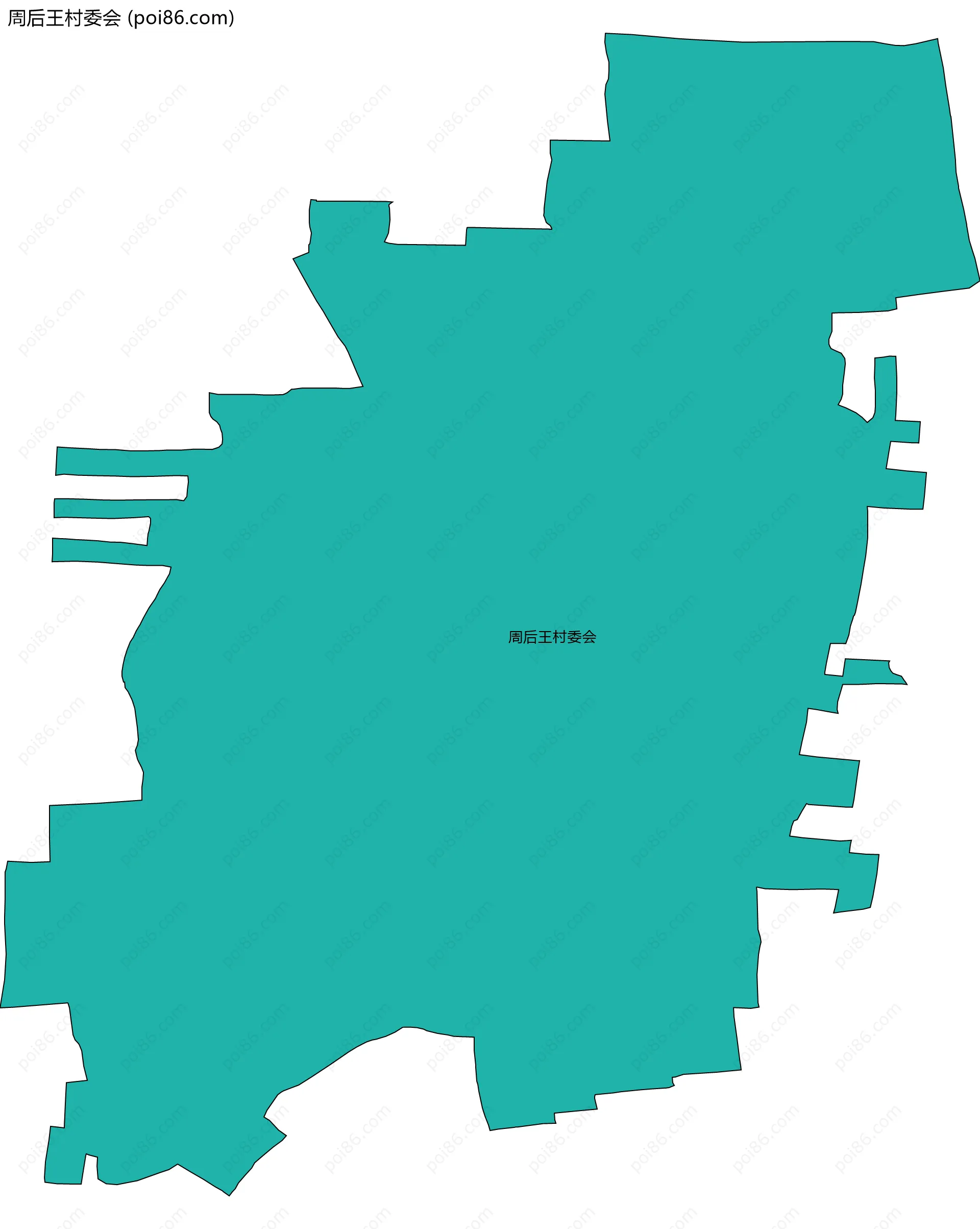 周后王村委会边界地图