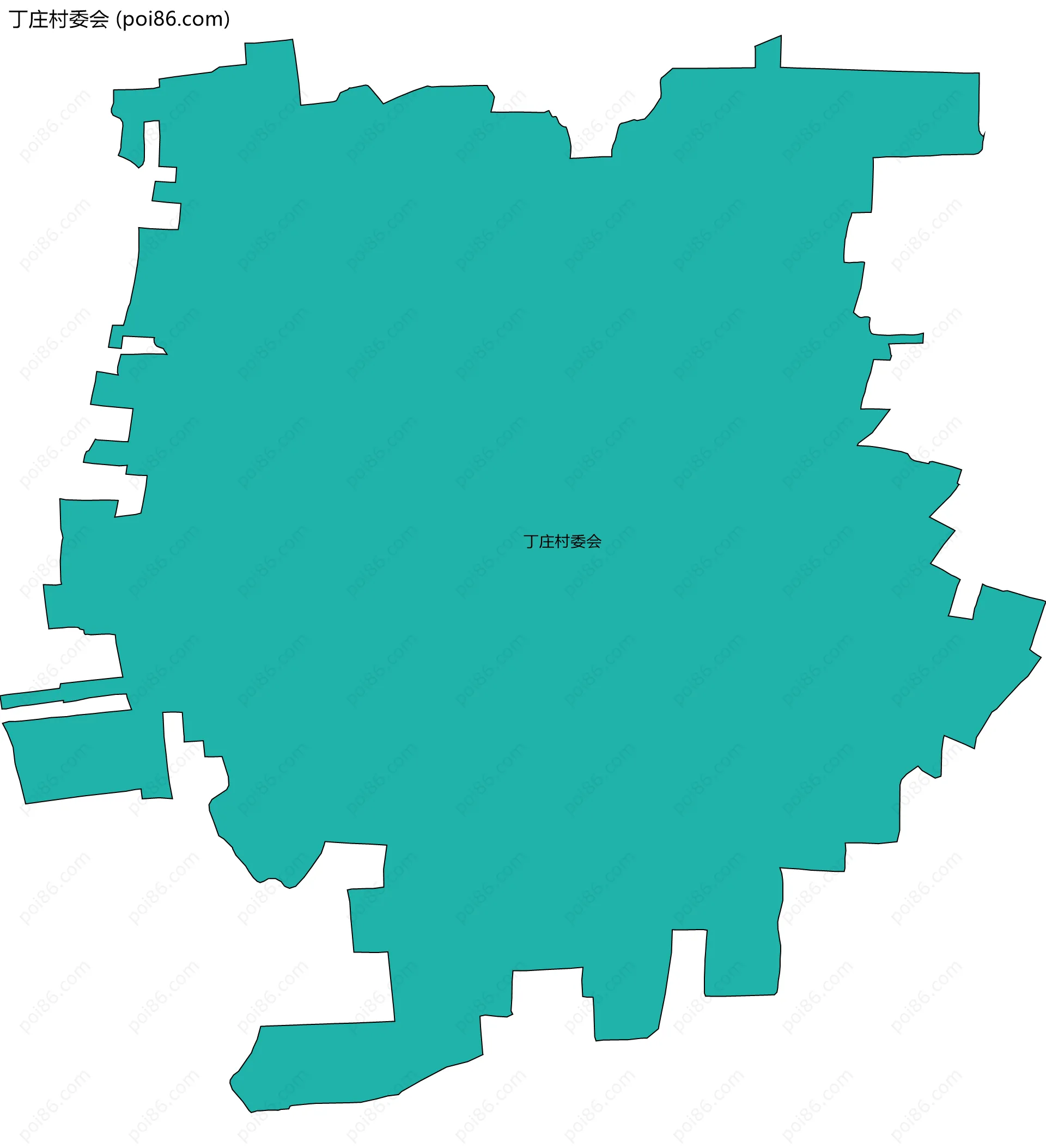 丁庄村委会边界地图