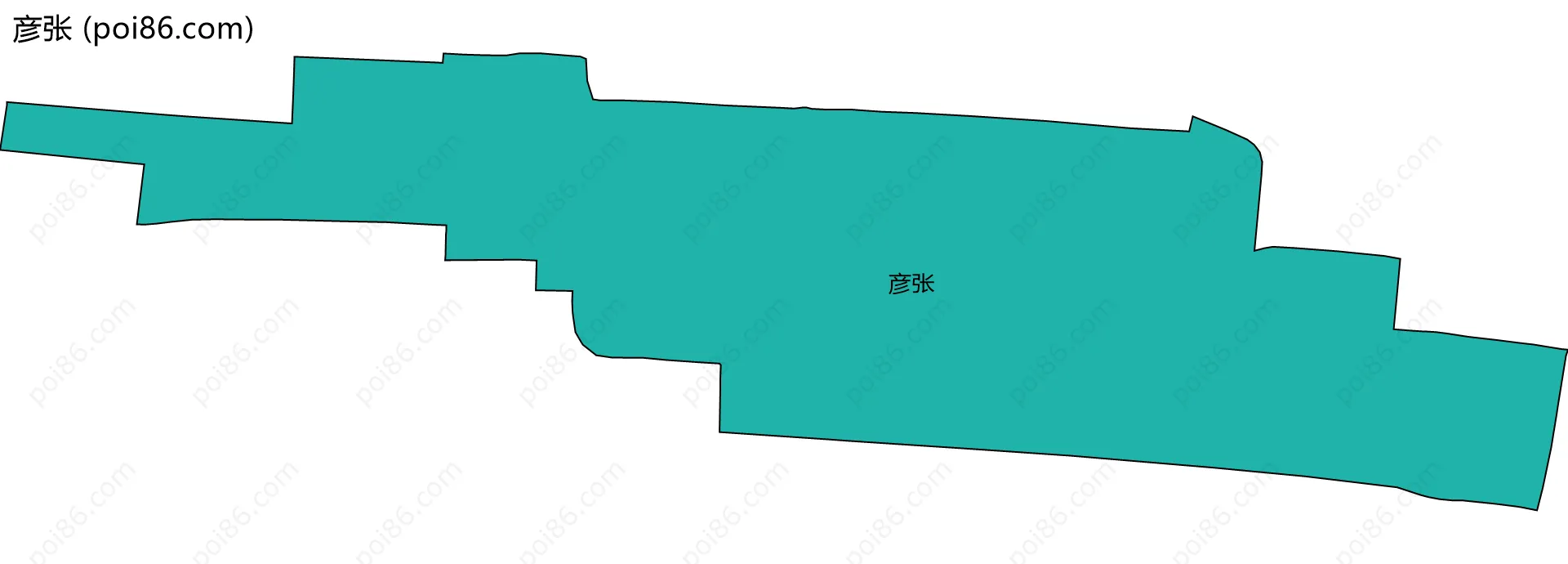 彦张边界地图
