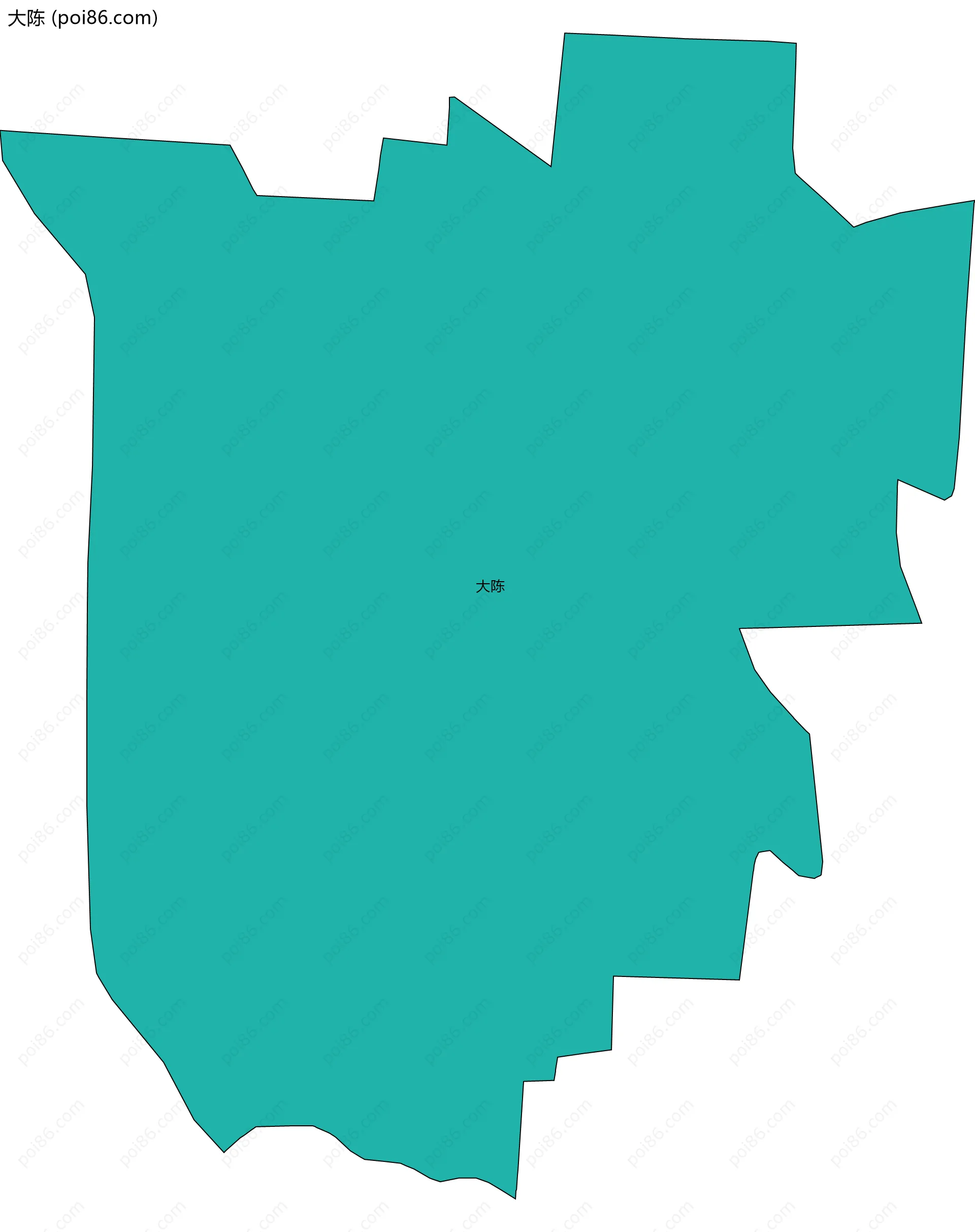 大陈边界地图