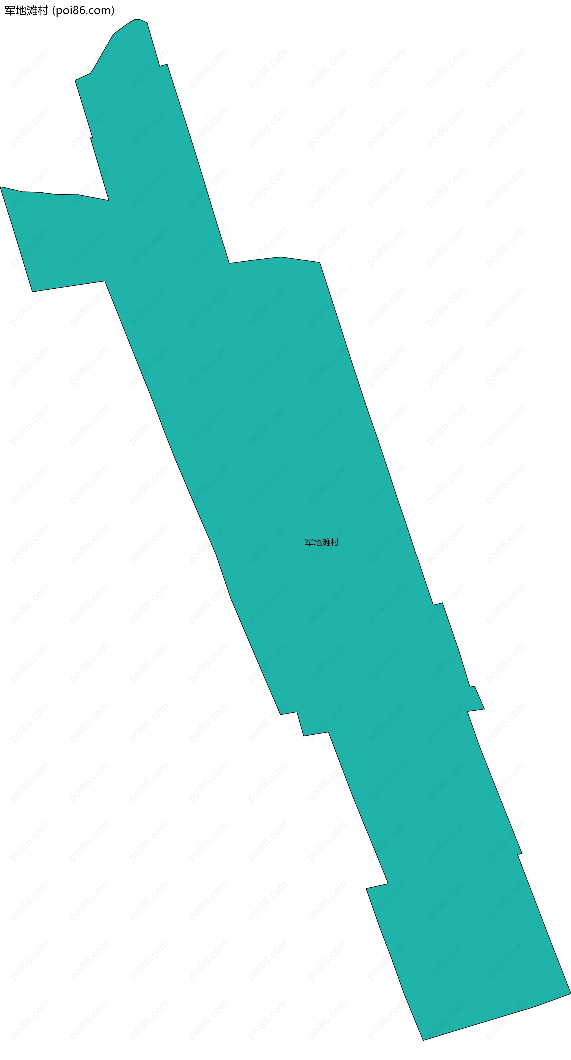 军地滩村边界地图