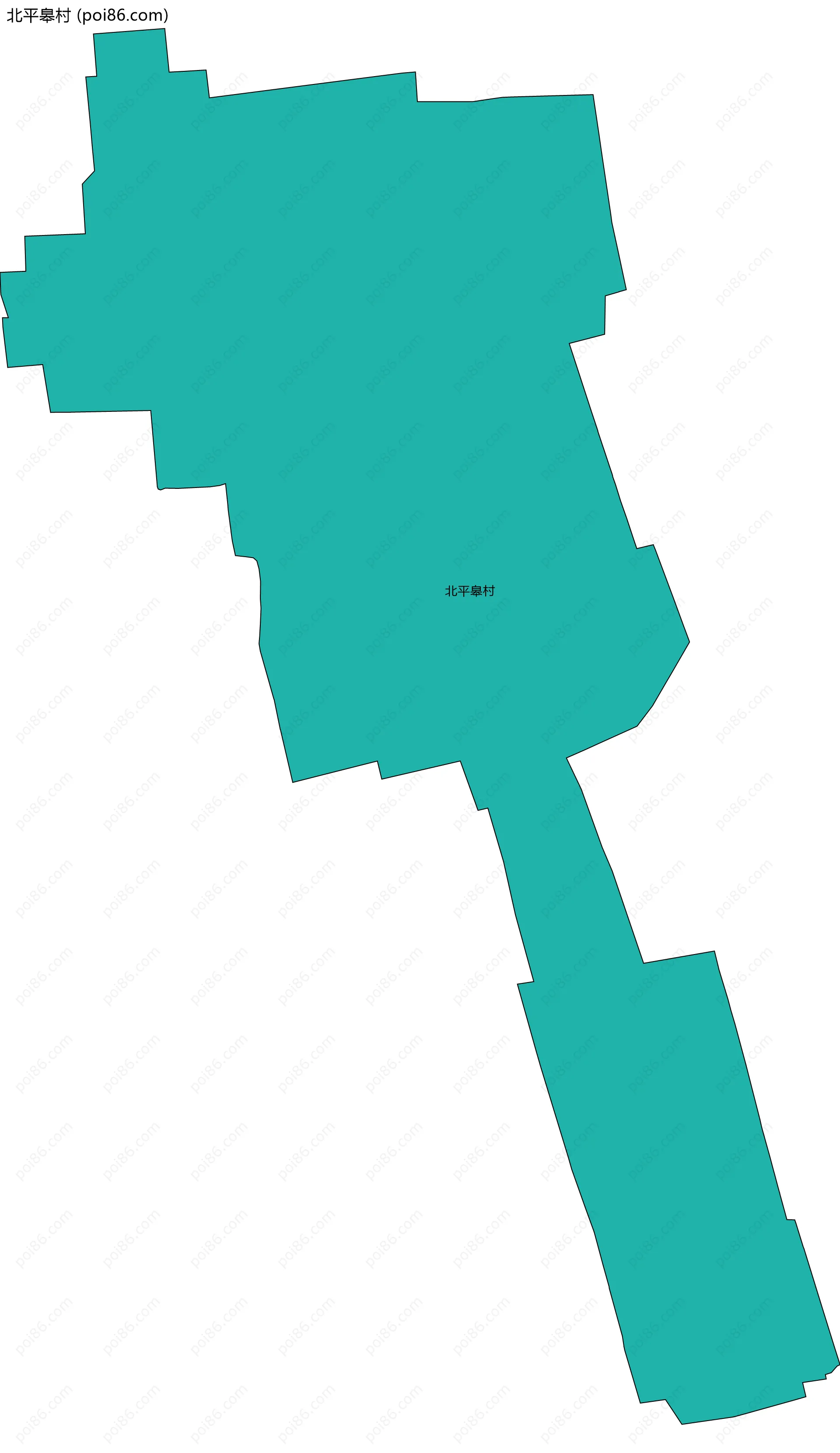 北平皋村边界地图