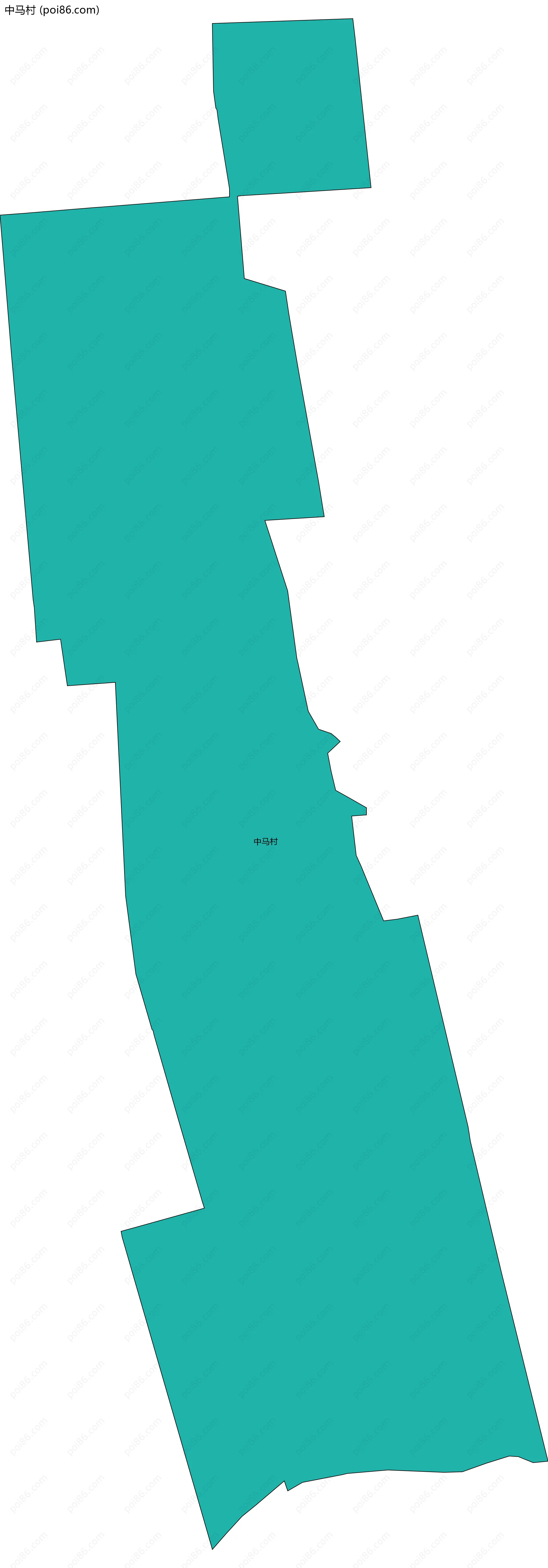 中马村边界地图