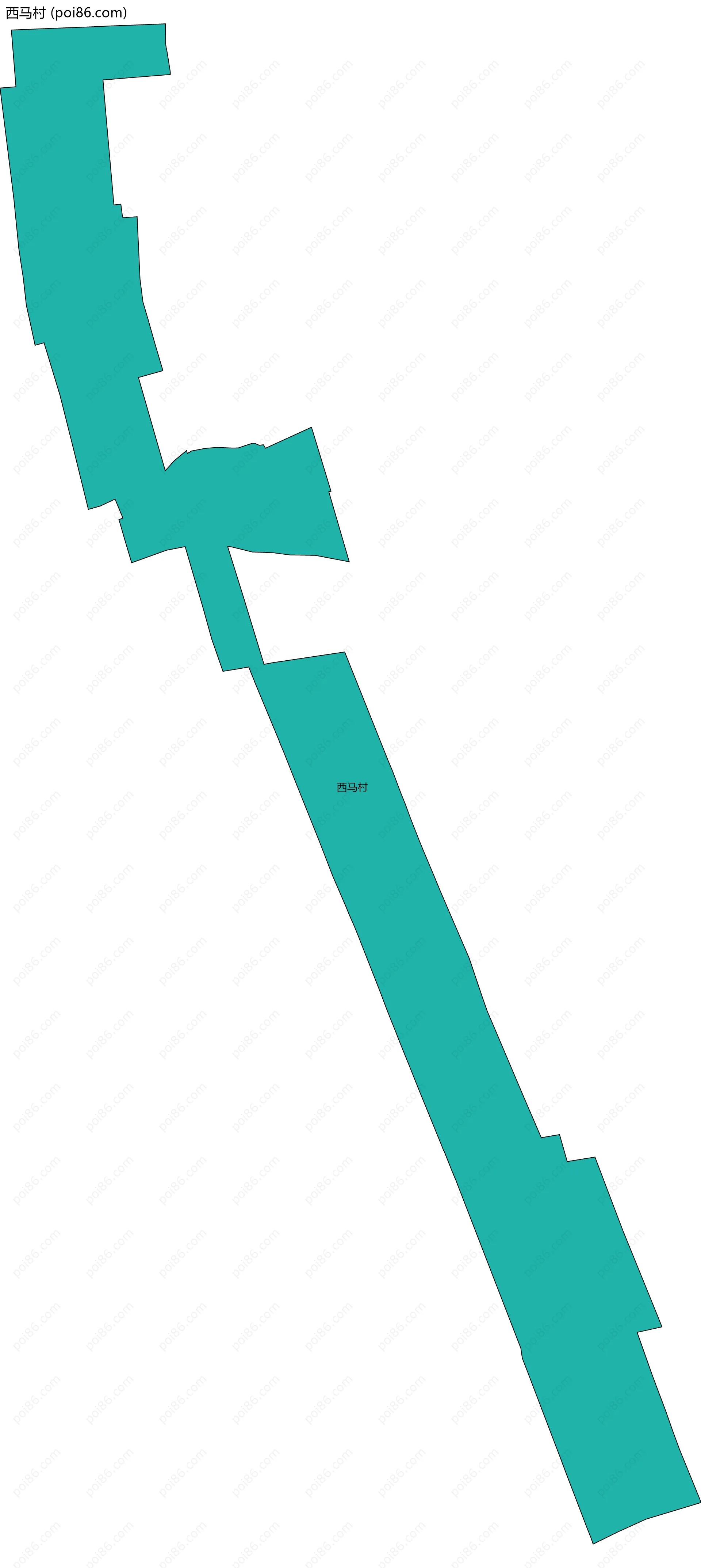 西马村边界地图