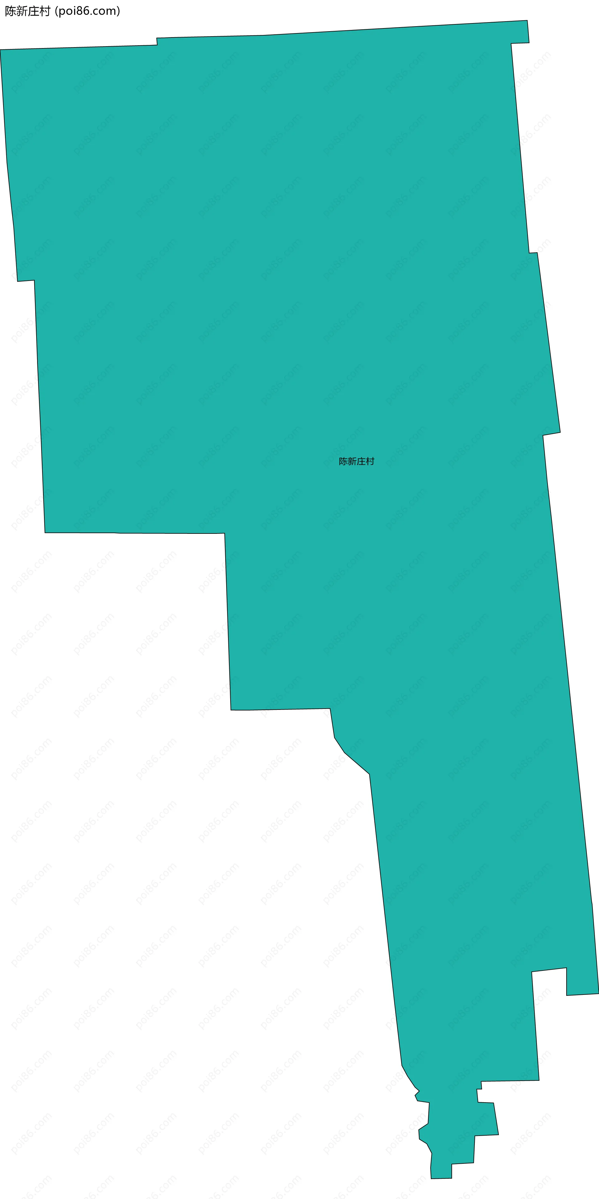 陈新庄村边界地图
