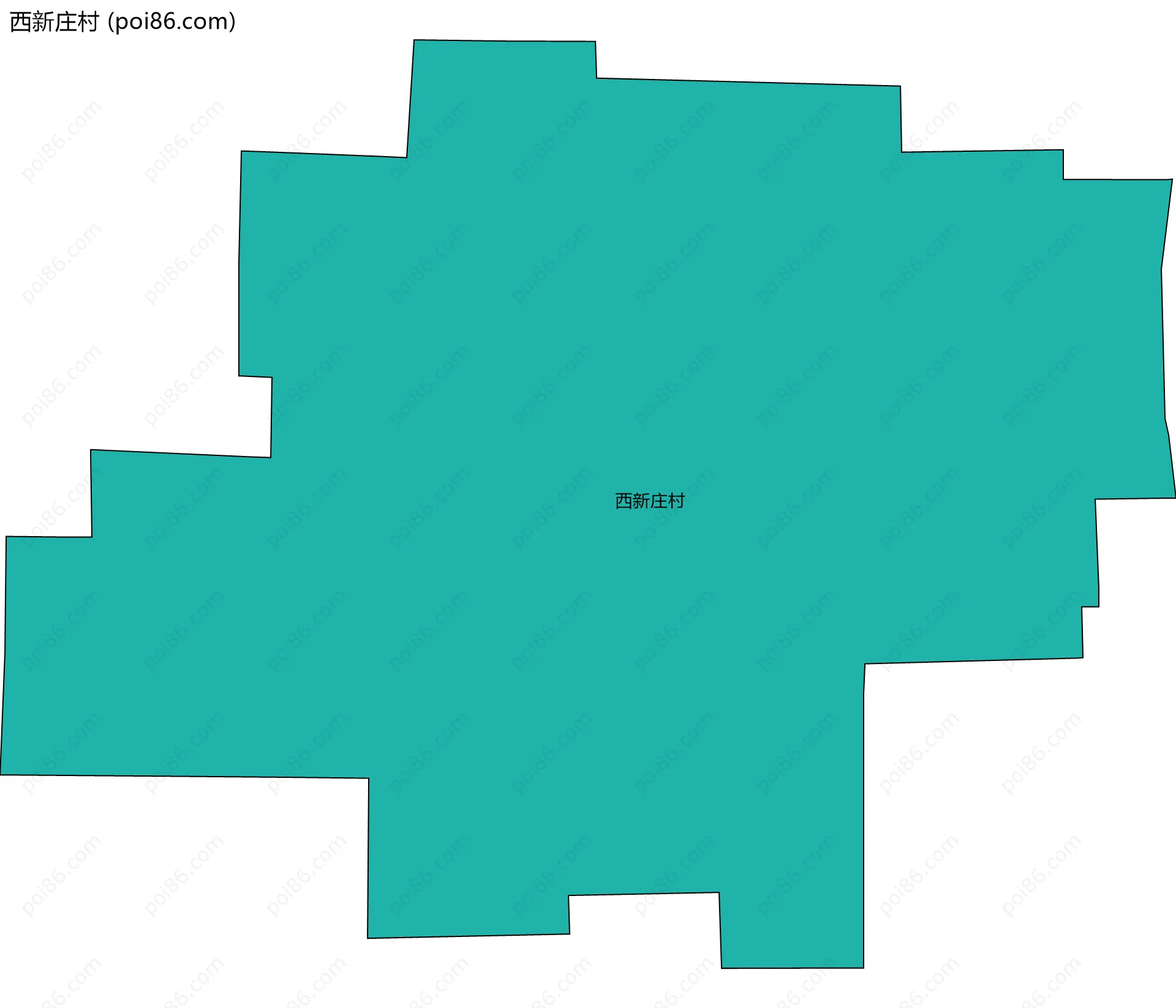 西新庄村边界地图