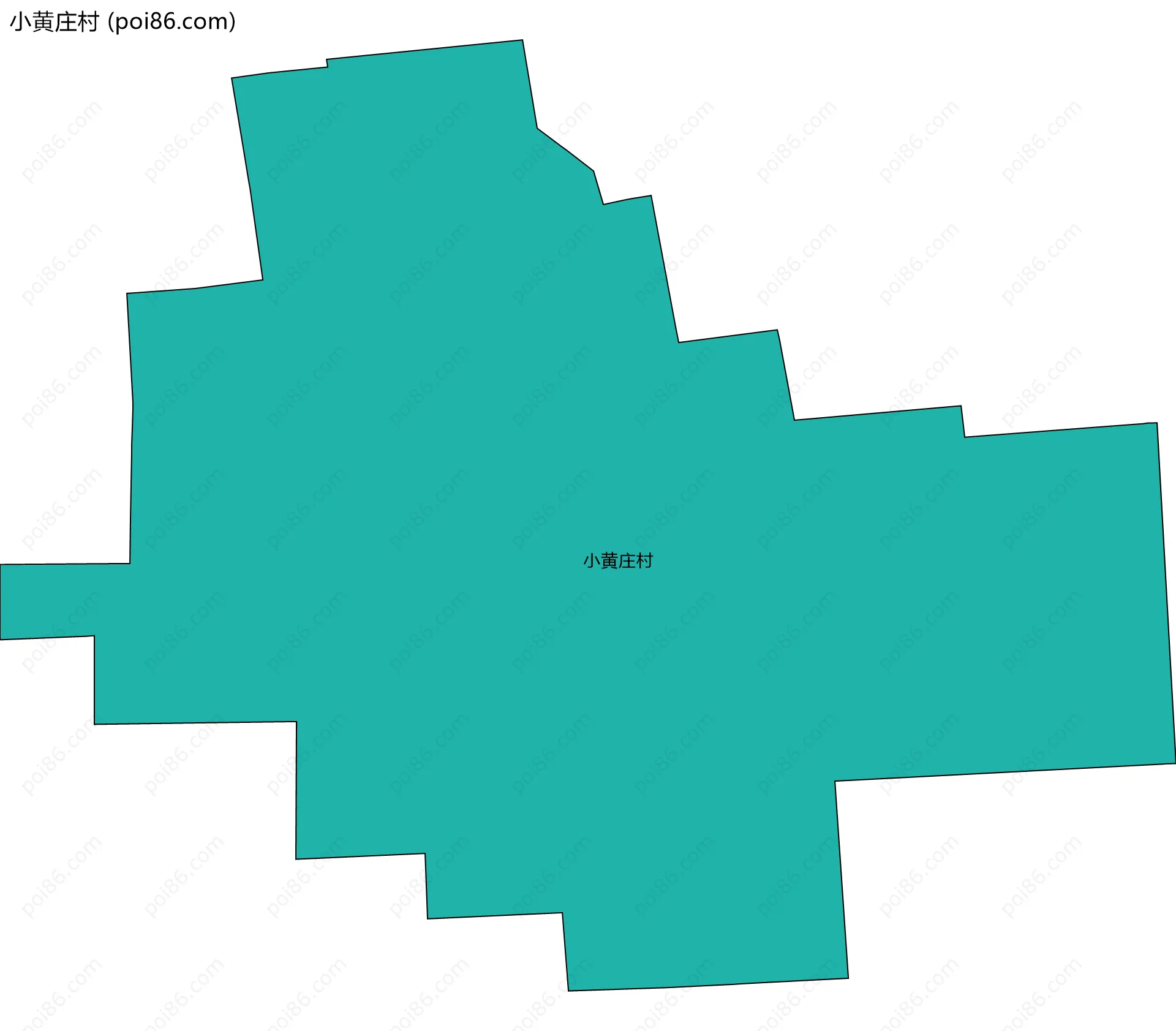 小黄庄村边界地图