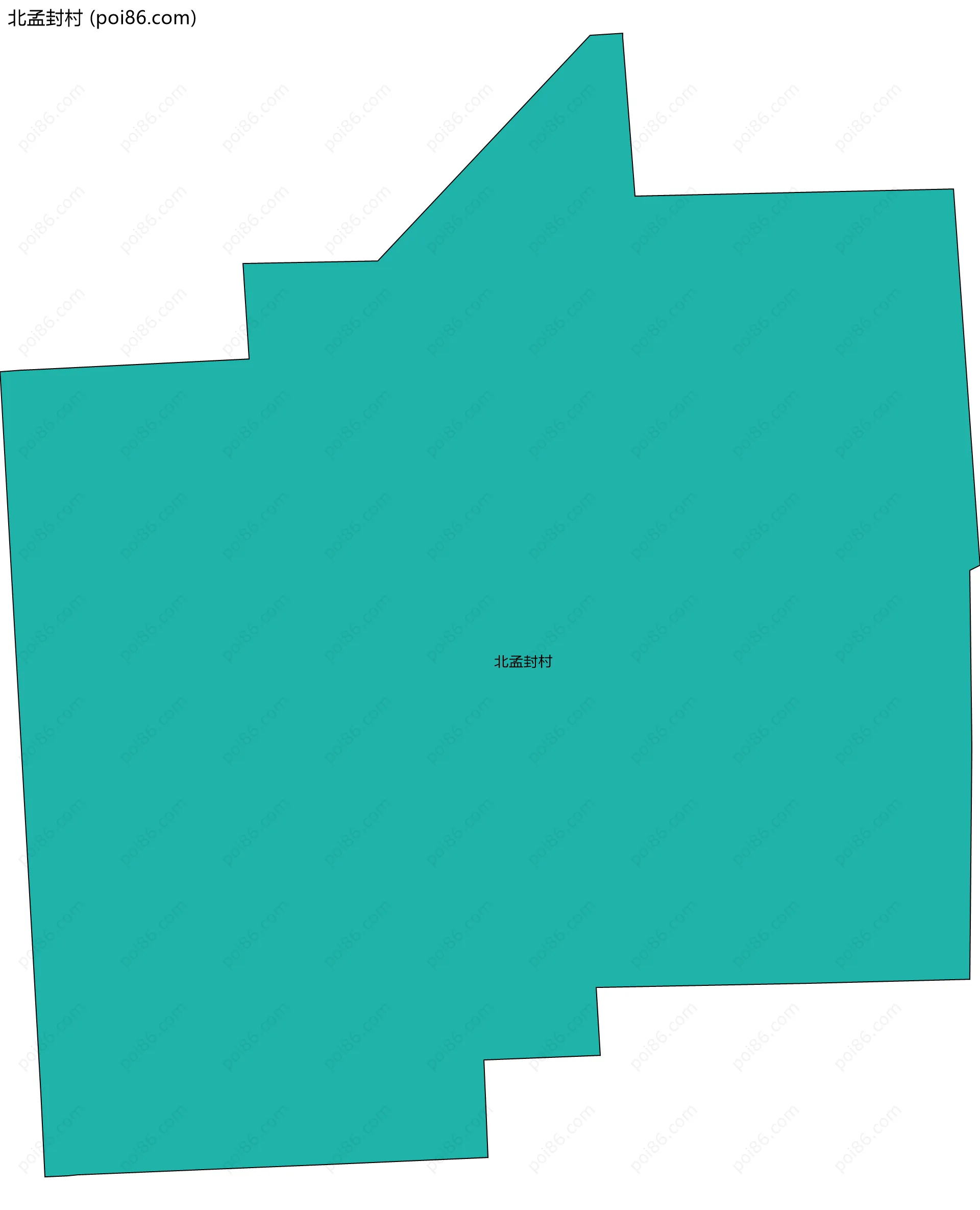 北孟封村边界地图