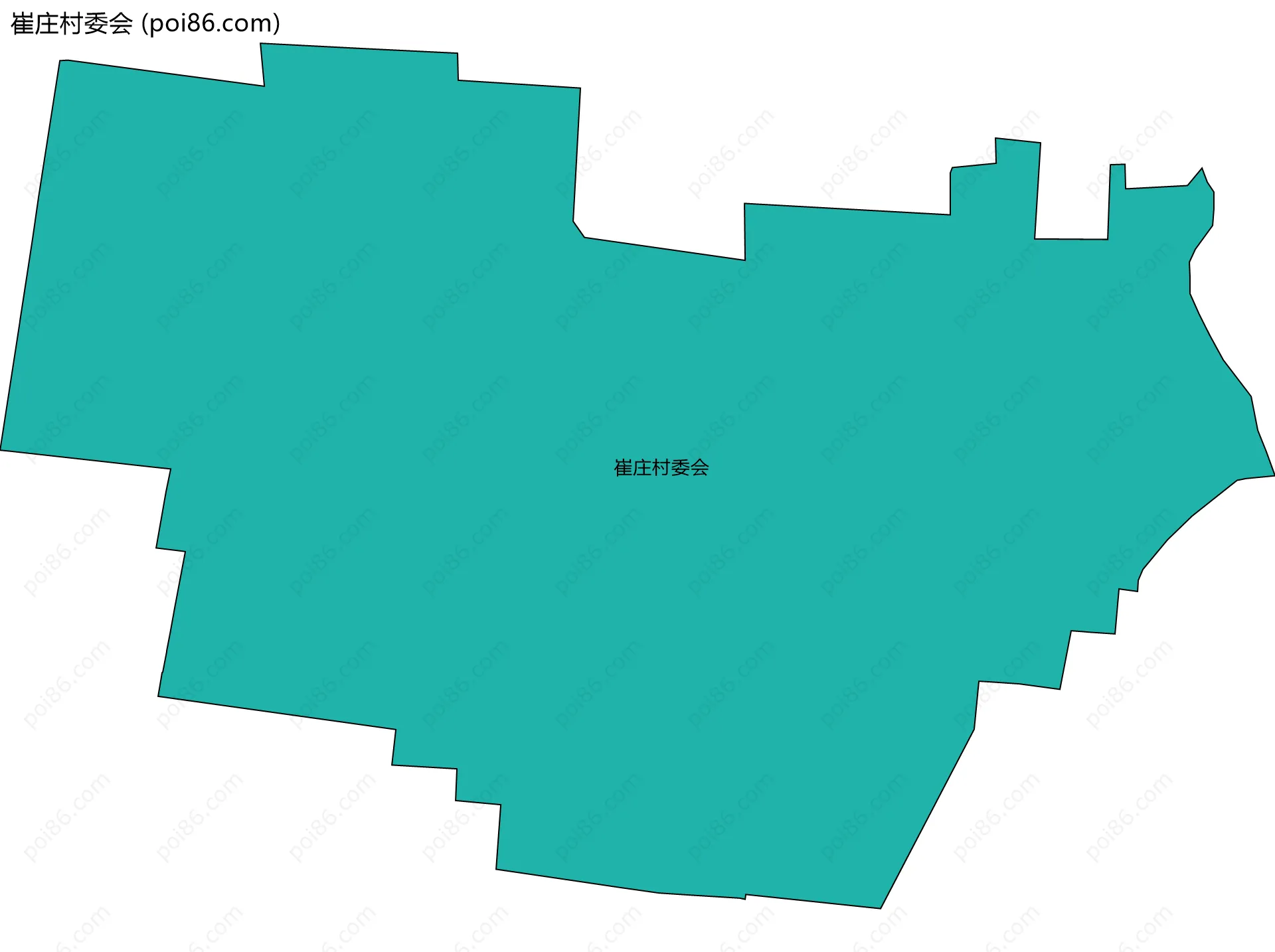崔庄村委会边界地图