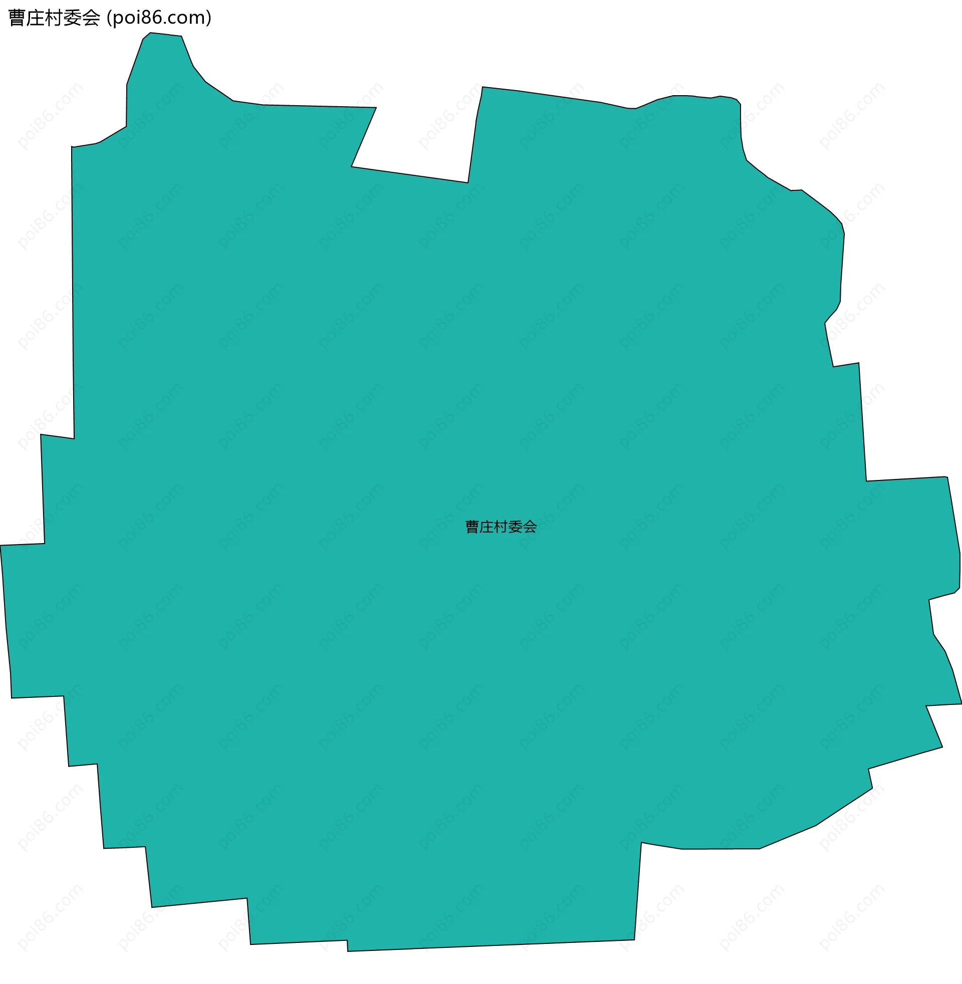 曹庄村委会边界地图