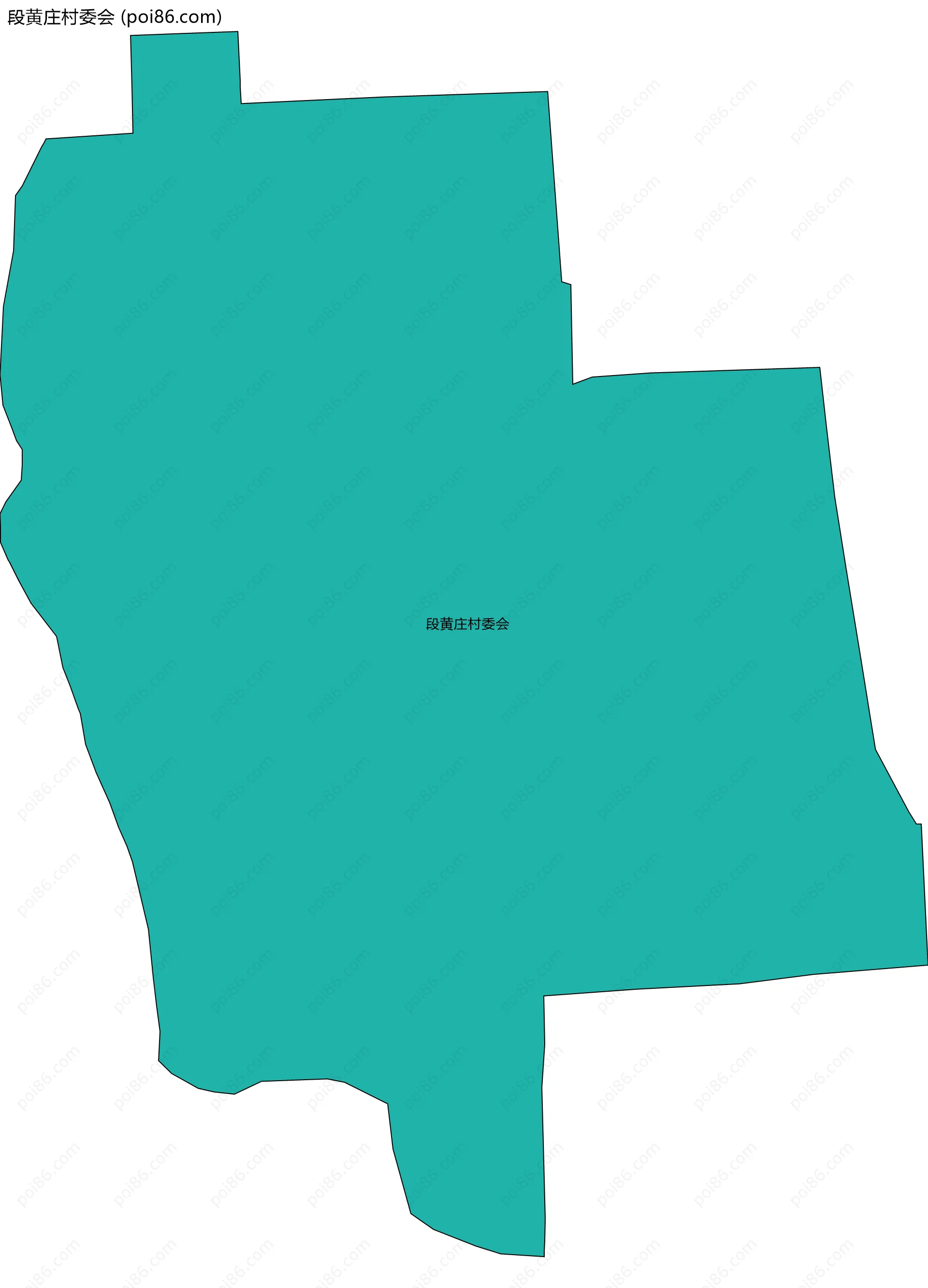 段黄庄村委会边界地图
