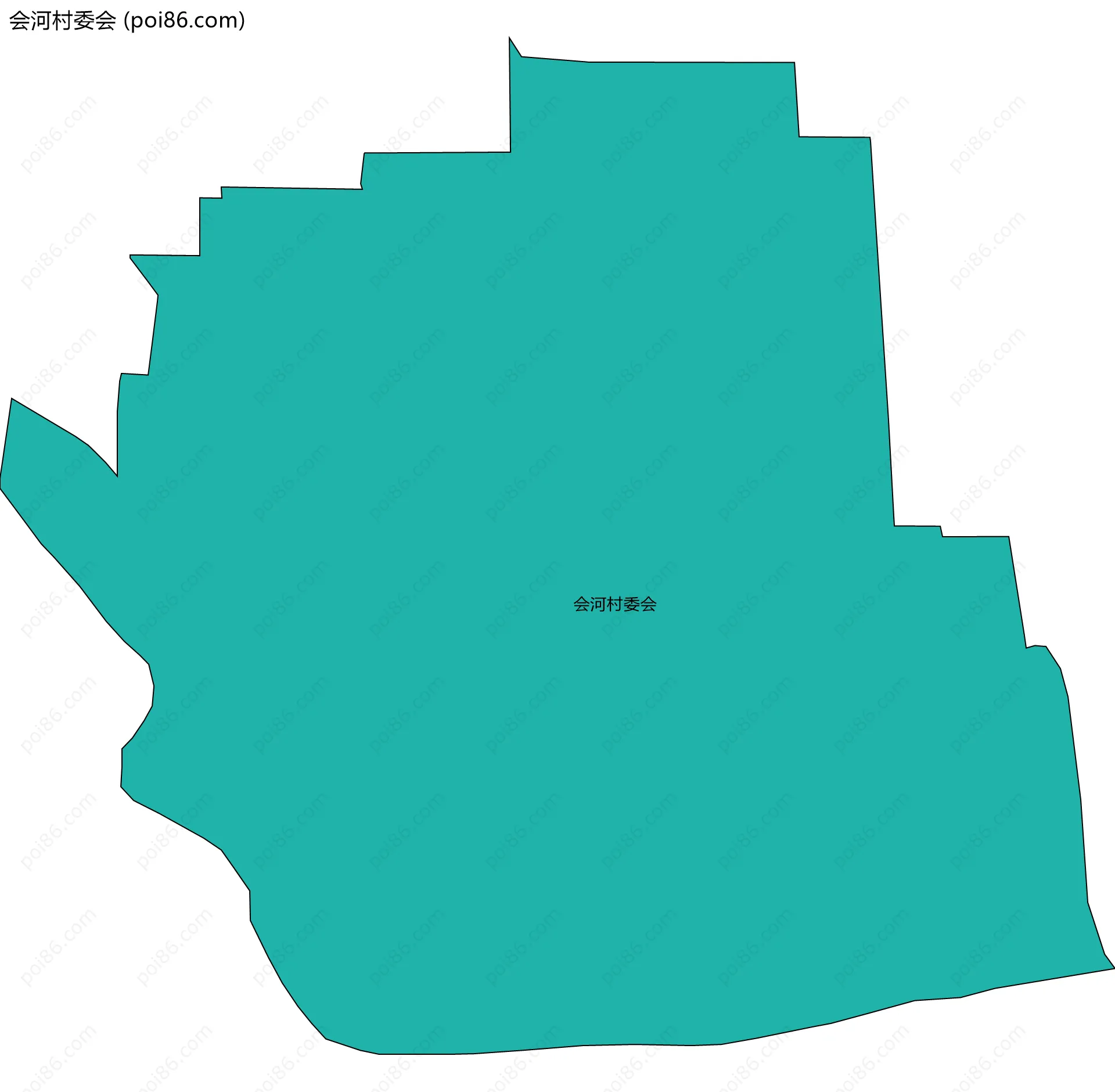 会河村委会边界地图