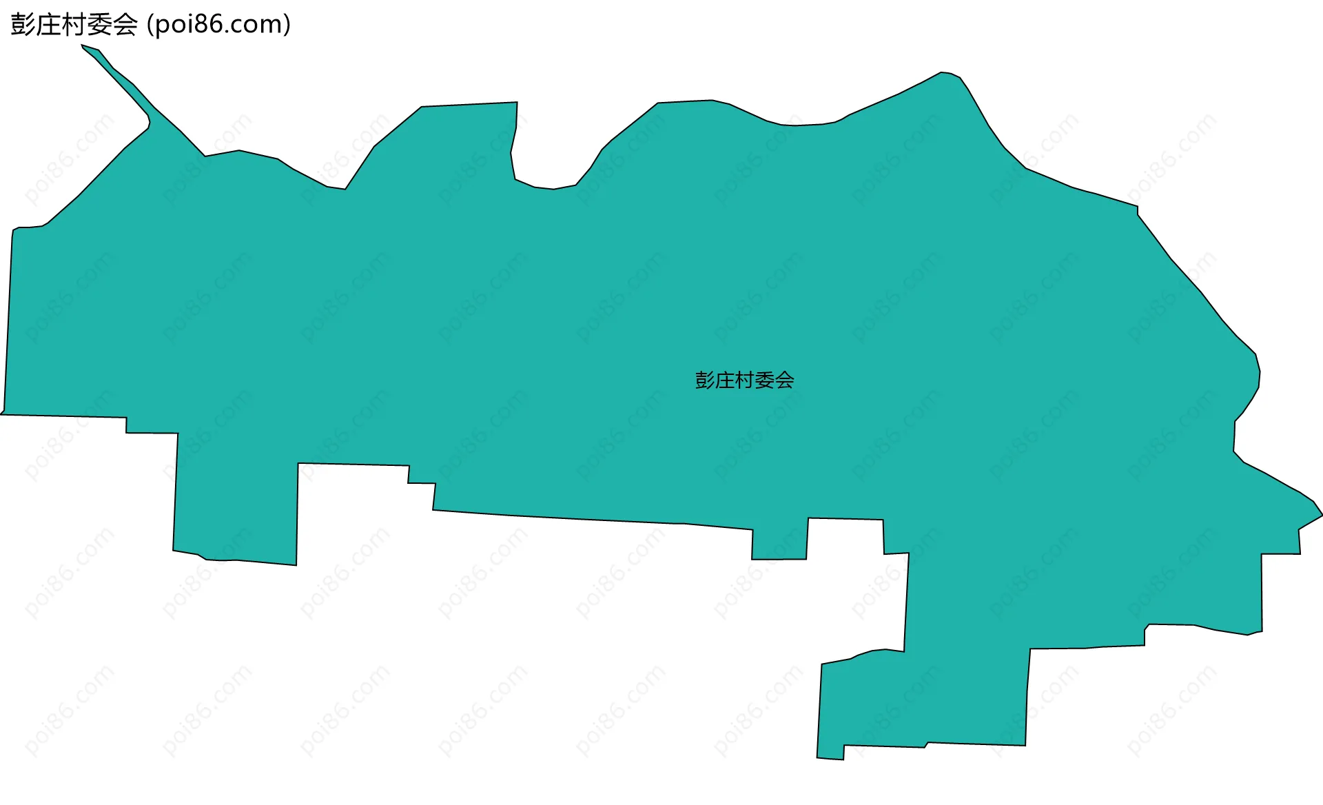 彭庄村委会边界地图