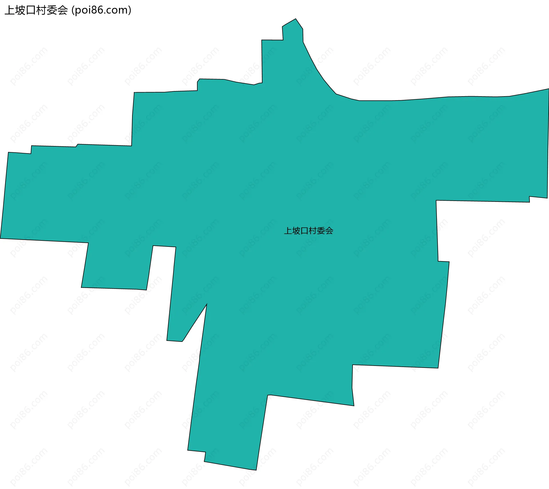 上坡口村委会边界地图
