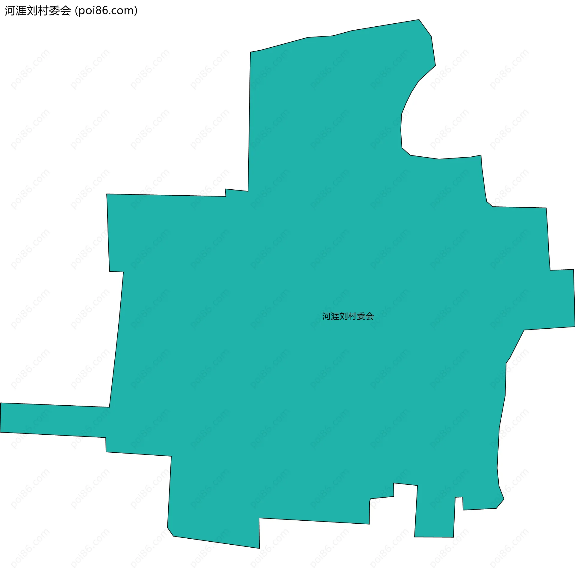 河涯刘村委会边界地图