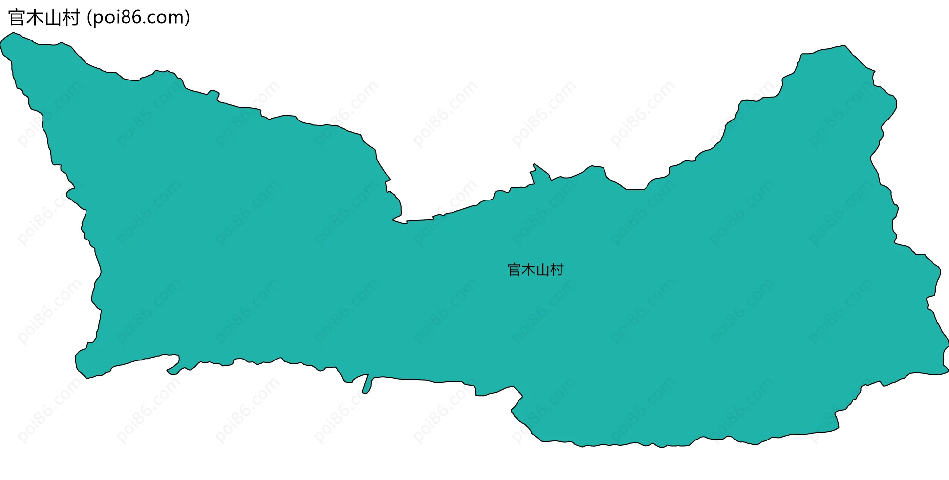 官木山村边界地图