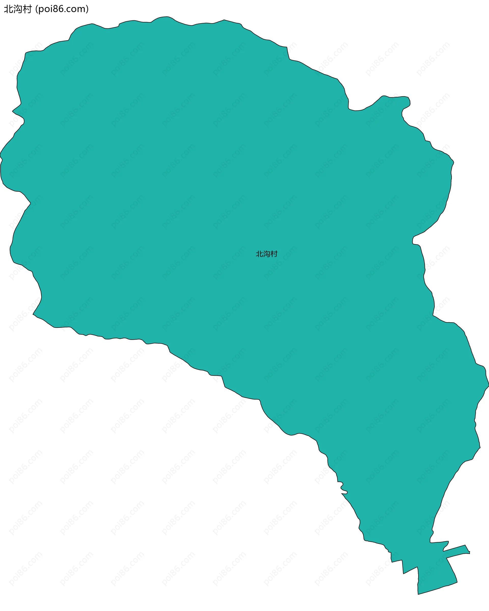 北沟村边界地图