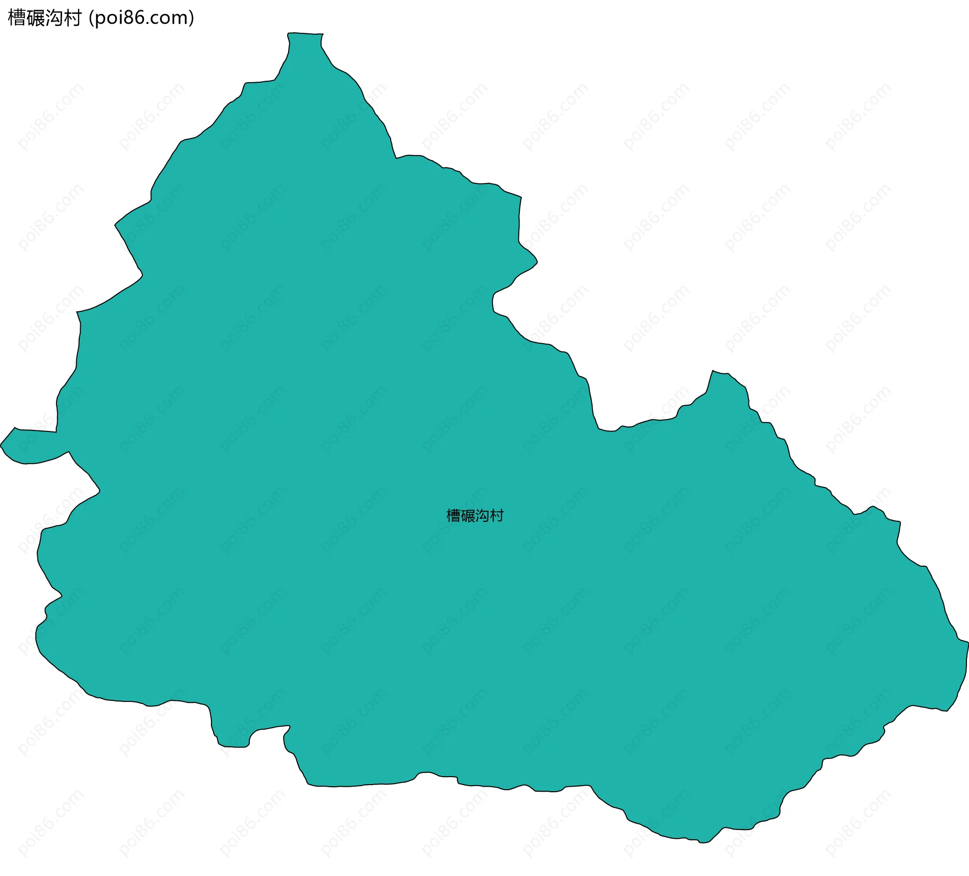 槽碾沟村边界地图