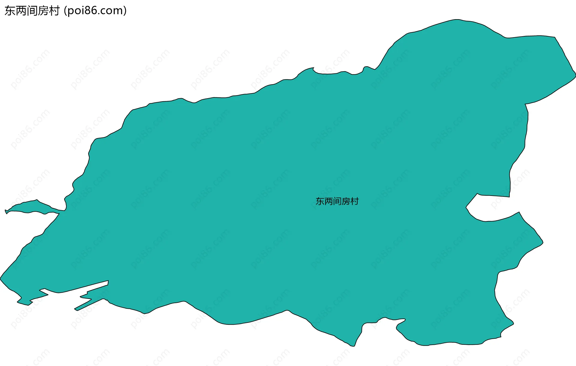 东两间房村边界地图