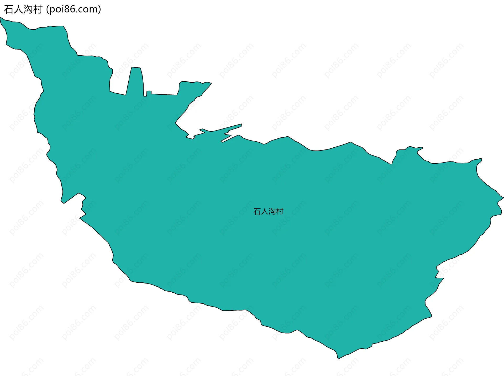 石人沟村边界地图