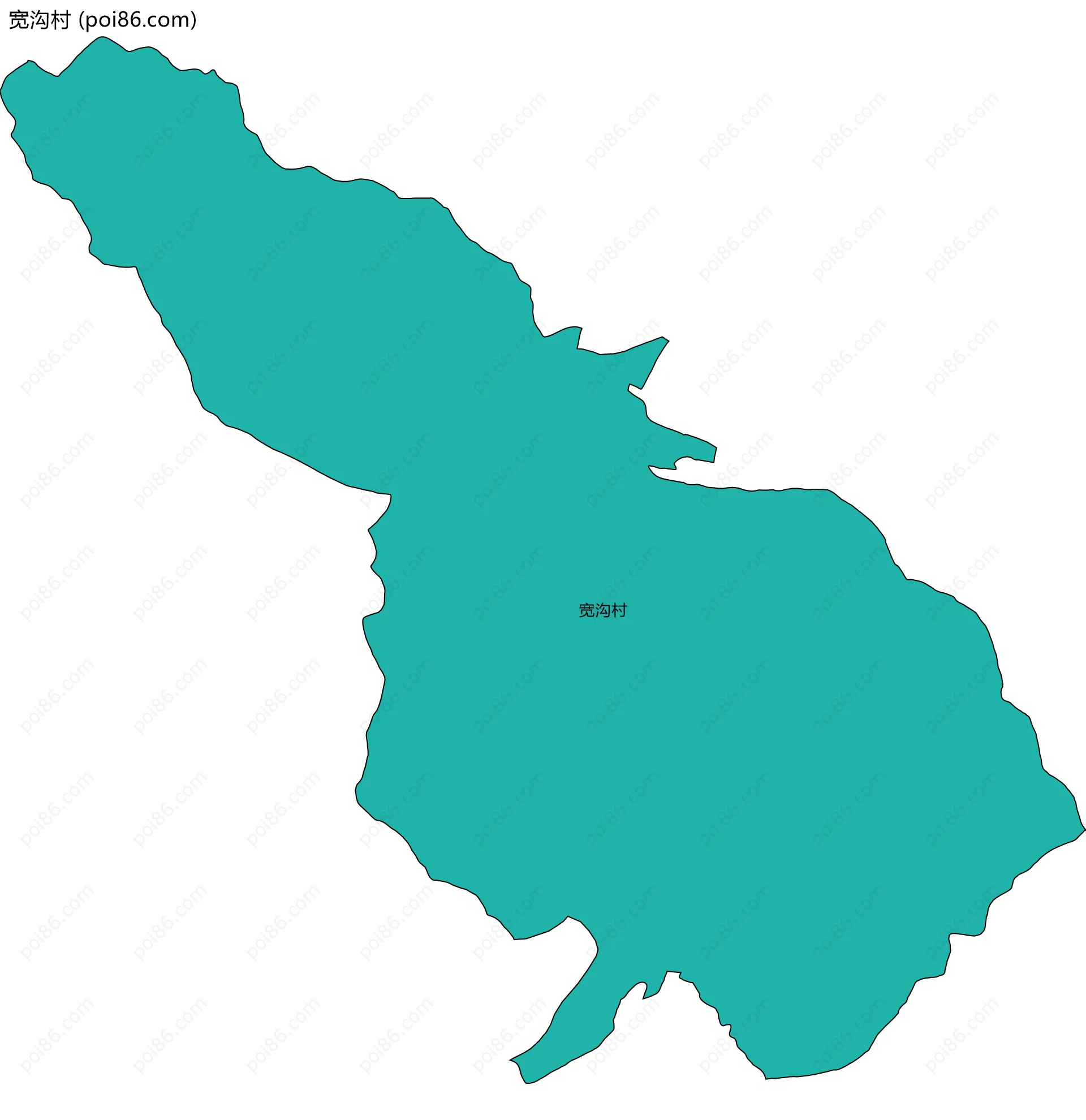 宽沟村边界地图