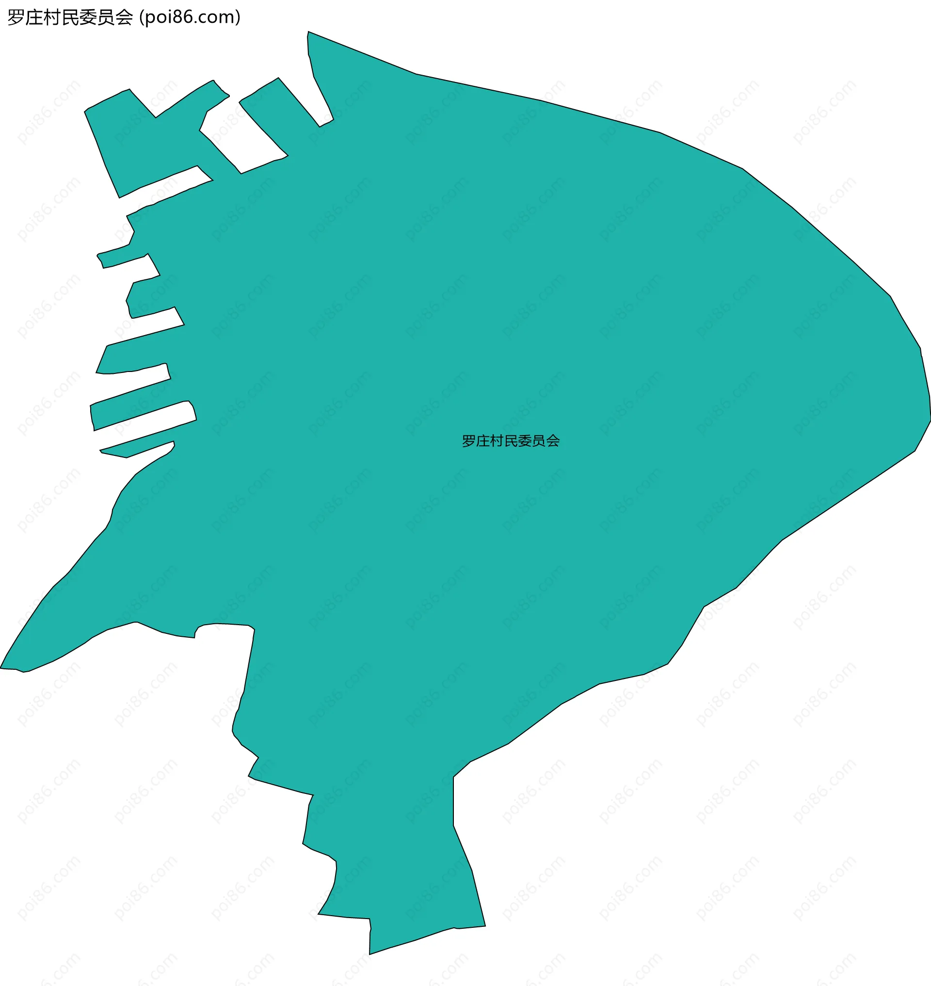 罗庄村民委员会边界地图