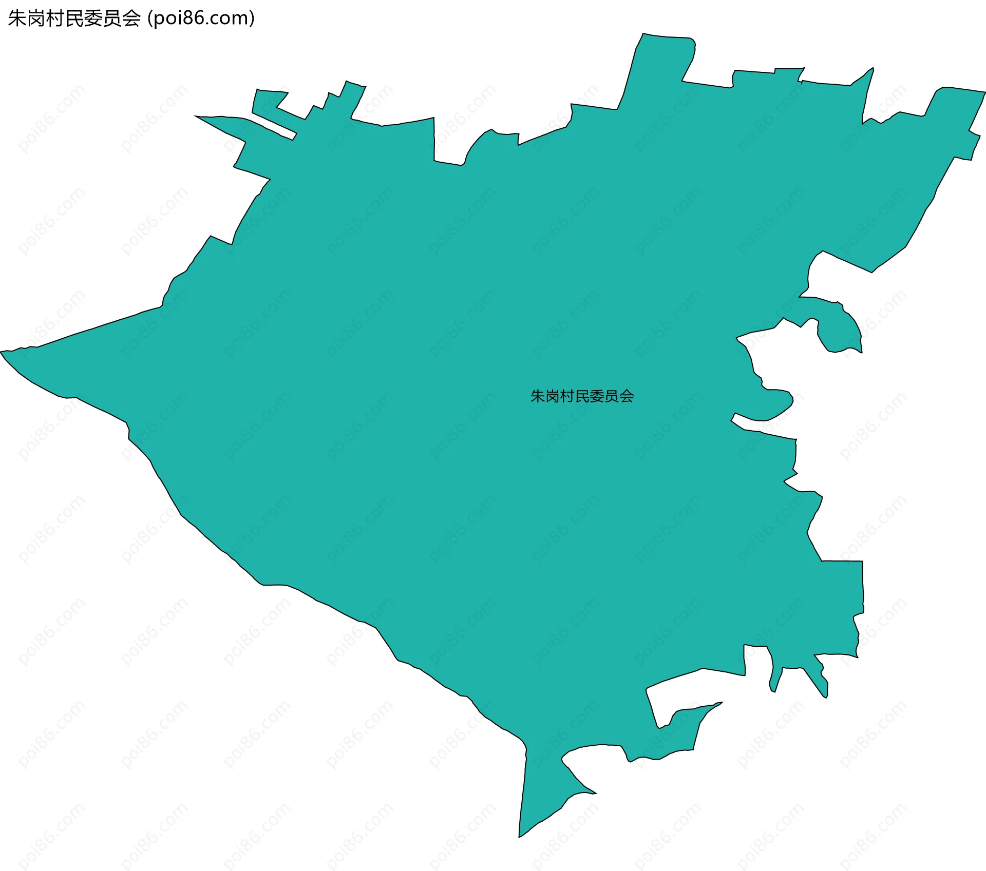 朱岗村民委员会边界地图