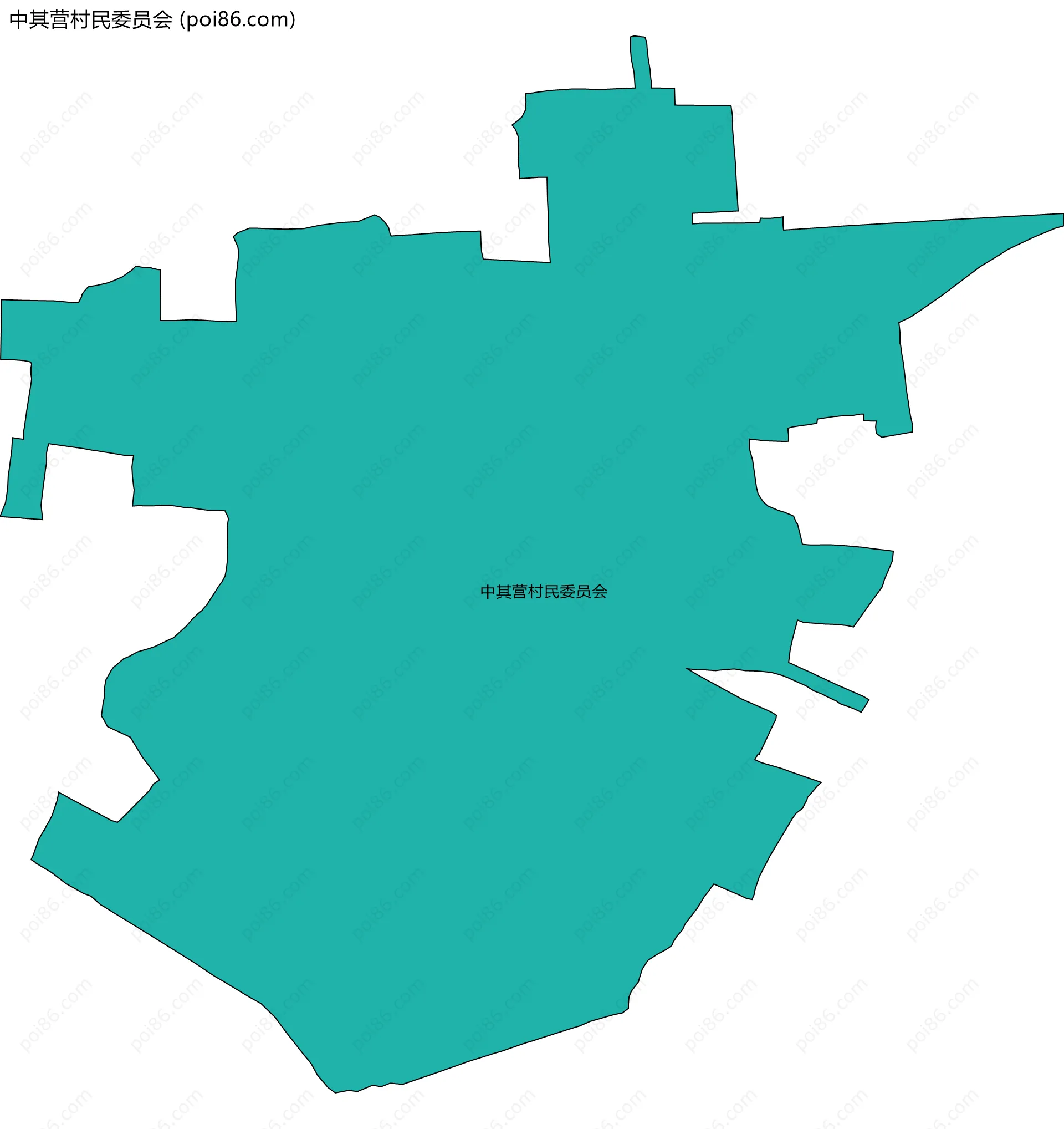 中其营村民委员会边界地图