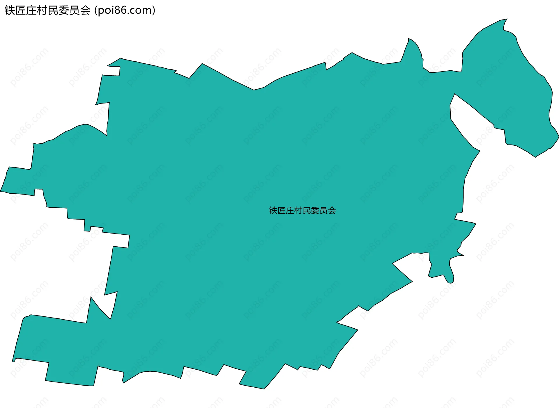 铁匠庄村民委员会边界地图